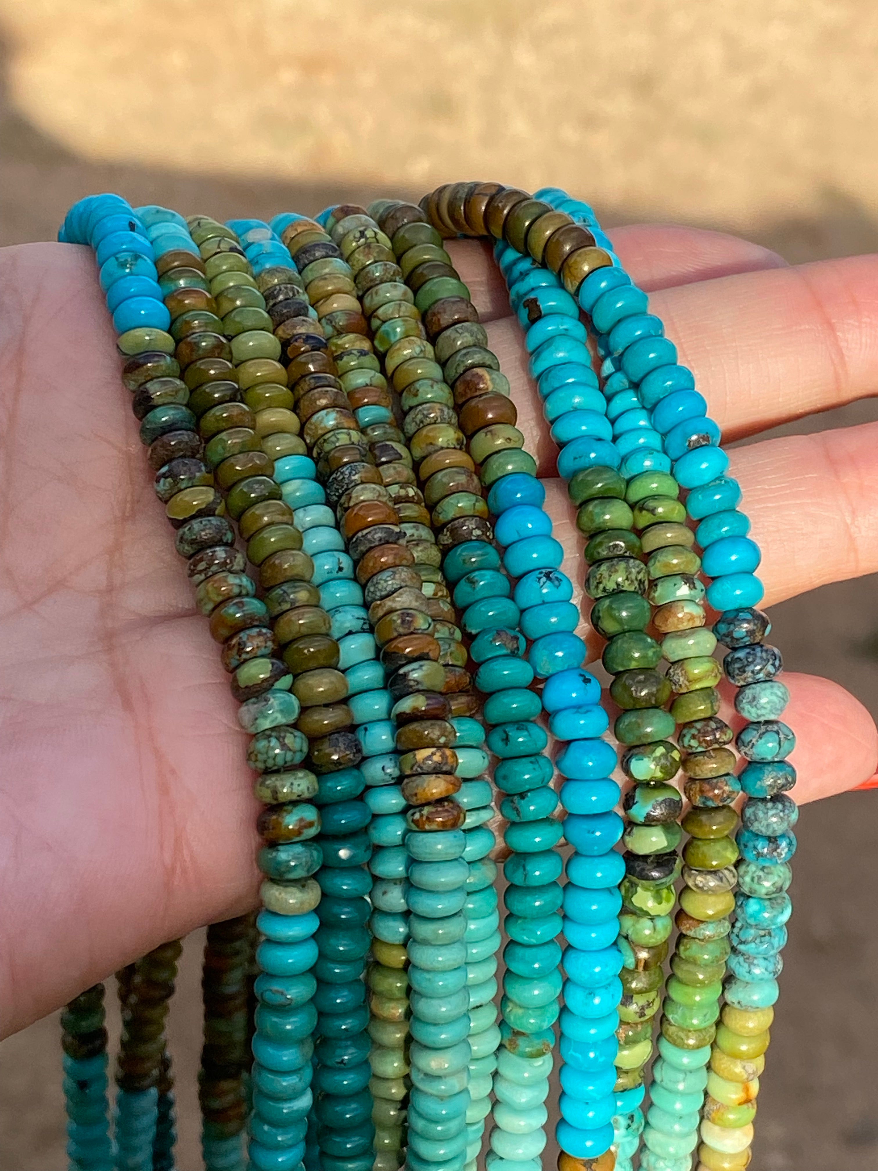 Handcrafted Natural Royston & Kingman Turquoise beaded Necklace