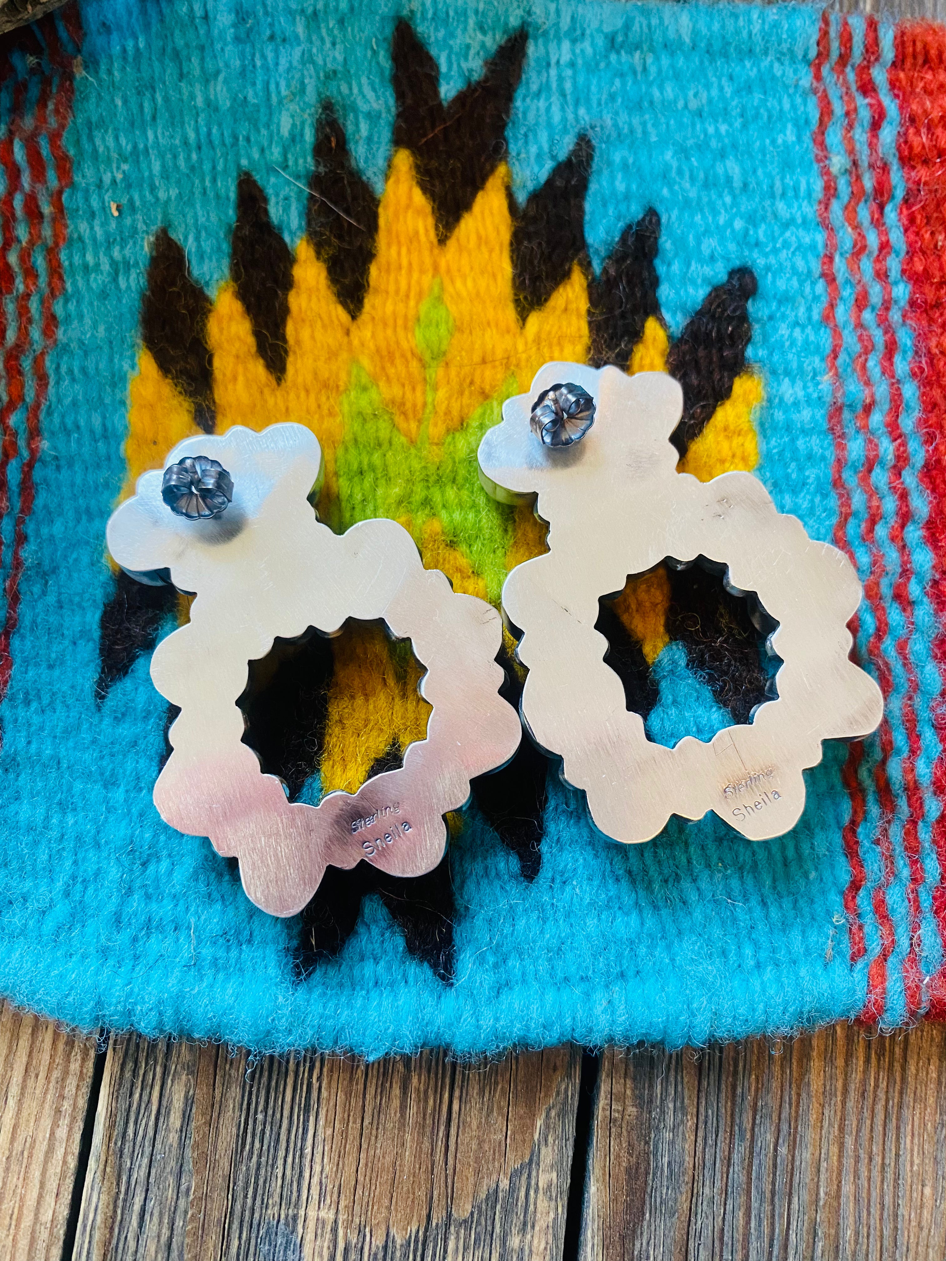 Handcrafted Sleeping Beauty Turquoise & Sterling Silver Dangle Earrings