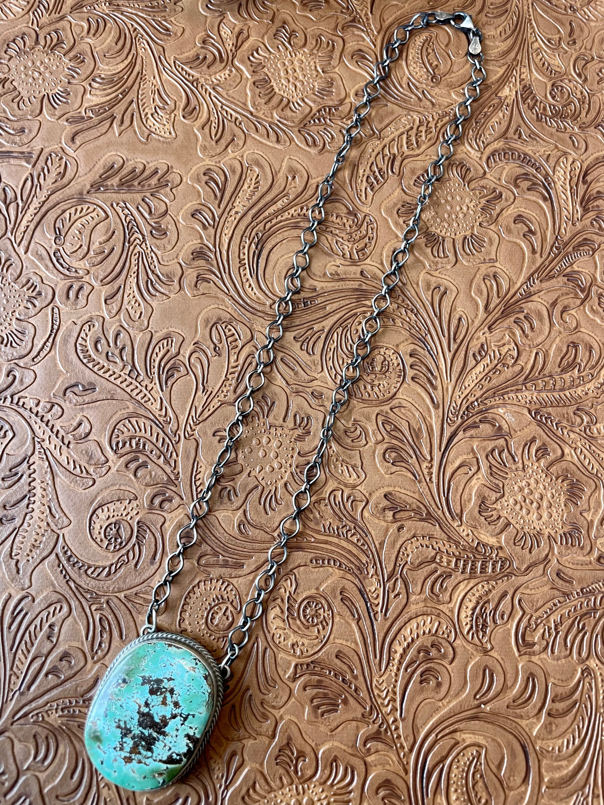 TSO Sterling and Turquoise Navajo Necklace main image 0