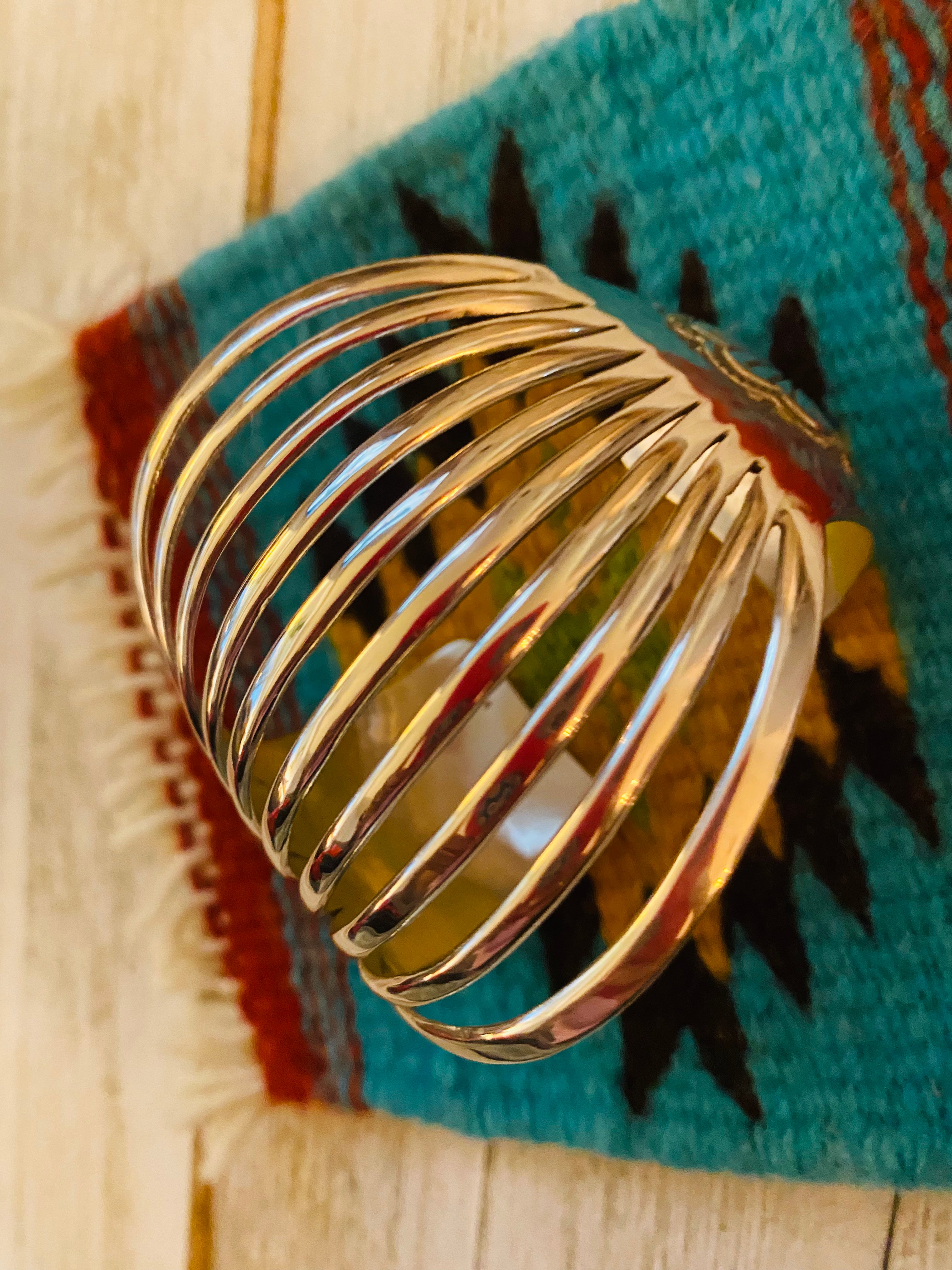 Handcrafted & Hand Stamped Sterling Silver Cuff Bracelet