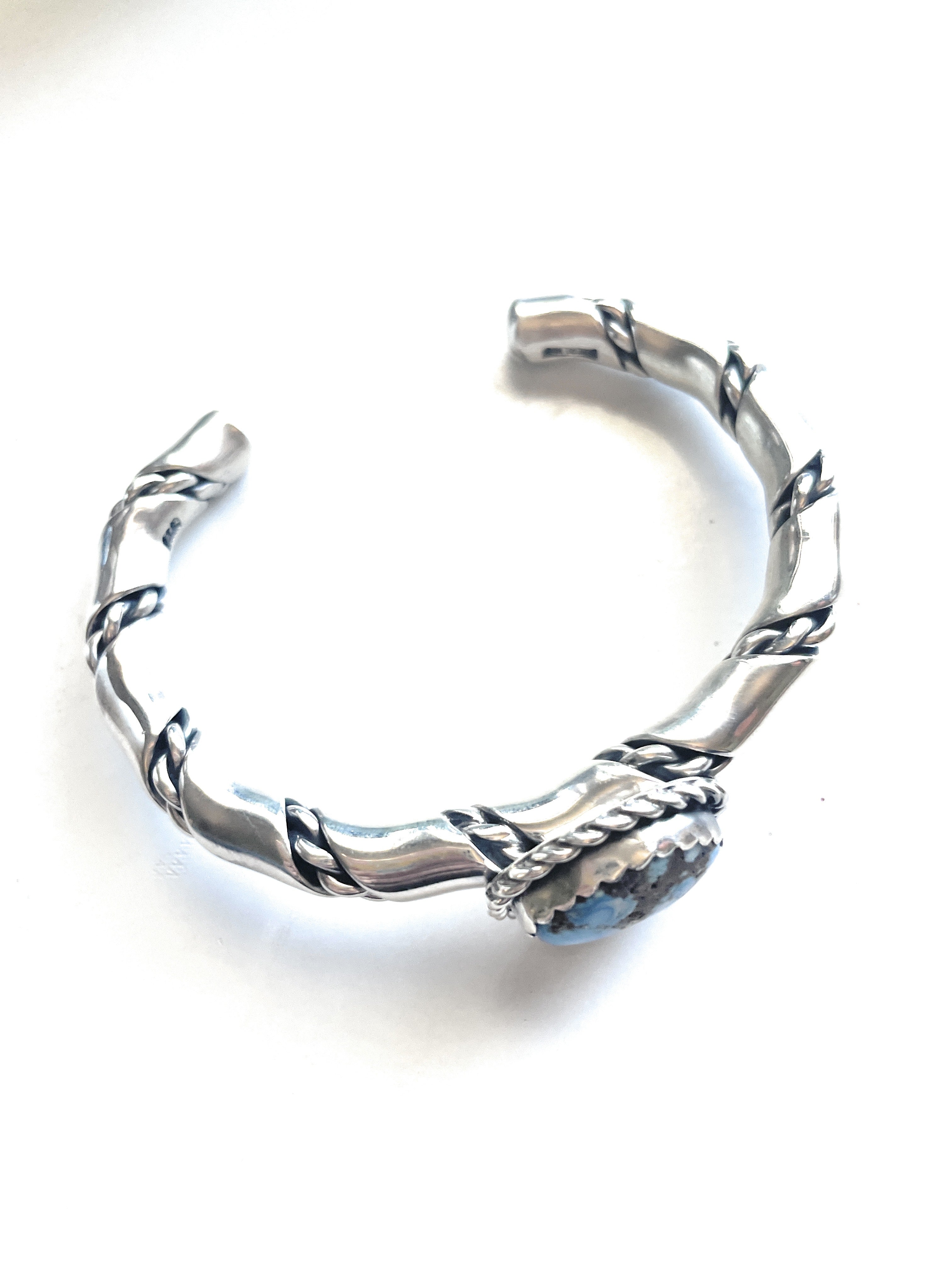 Handcrafted Golden Hills & Sterling Silver Cuff Bracelet Signed