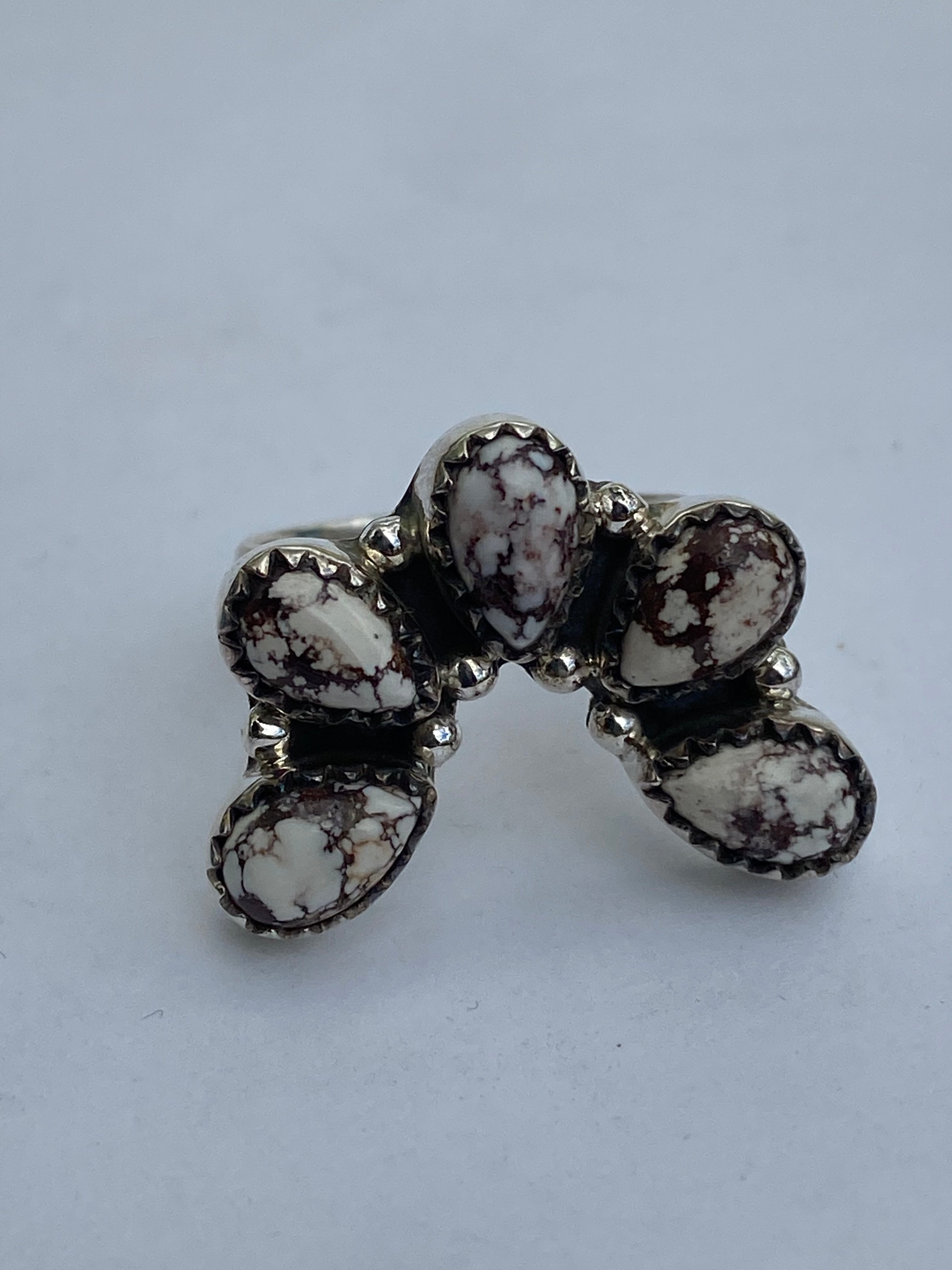 Wild Horse & Sterling Silver Diamond Wrap Ring