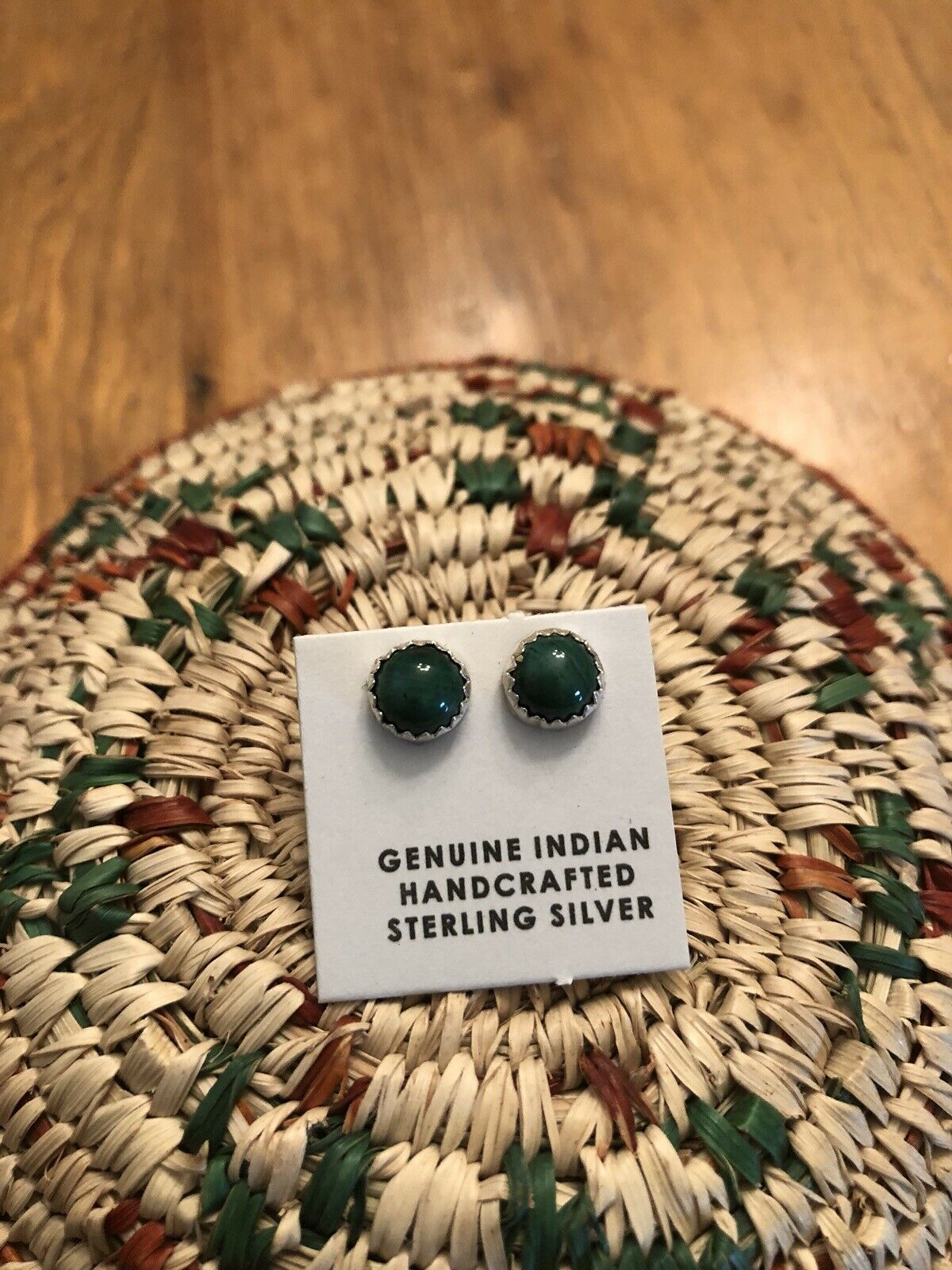Handcrafted Malachite Sterling Silver Post Studs