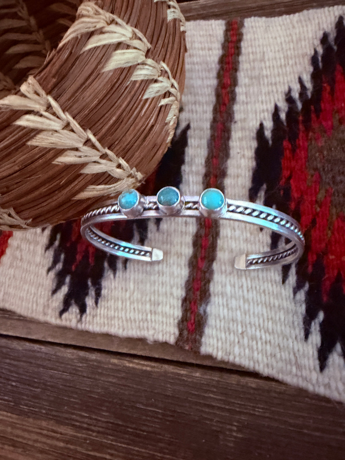 Handcrafted Turquoise & Sterling Silver Cuff Bracelet