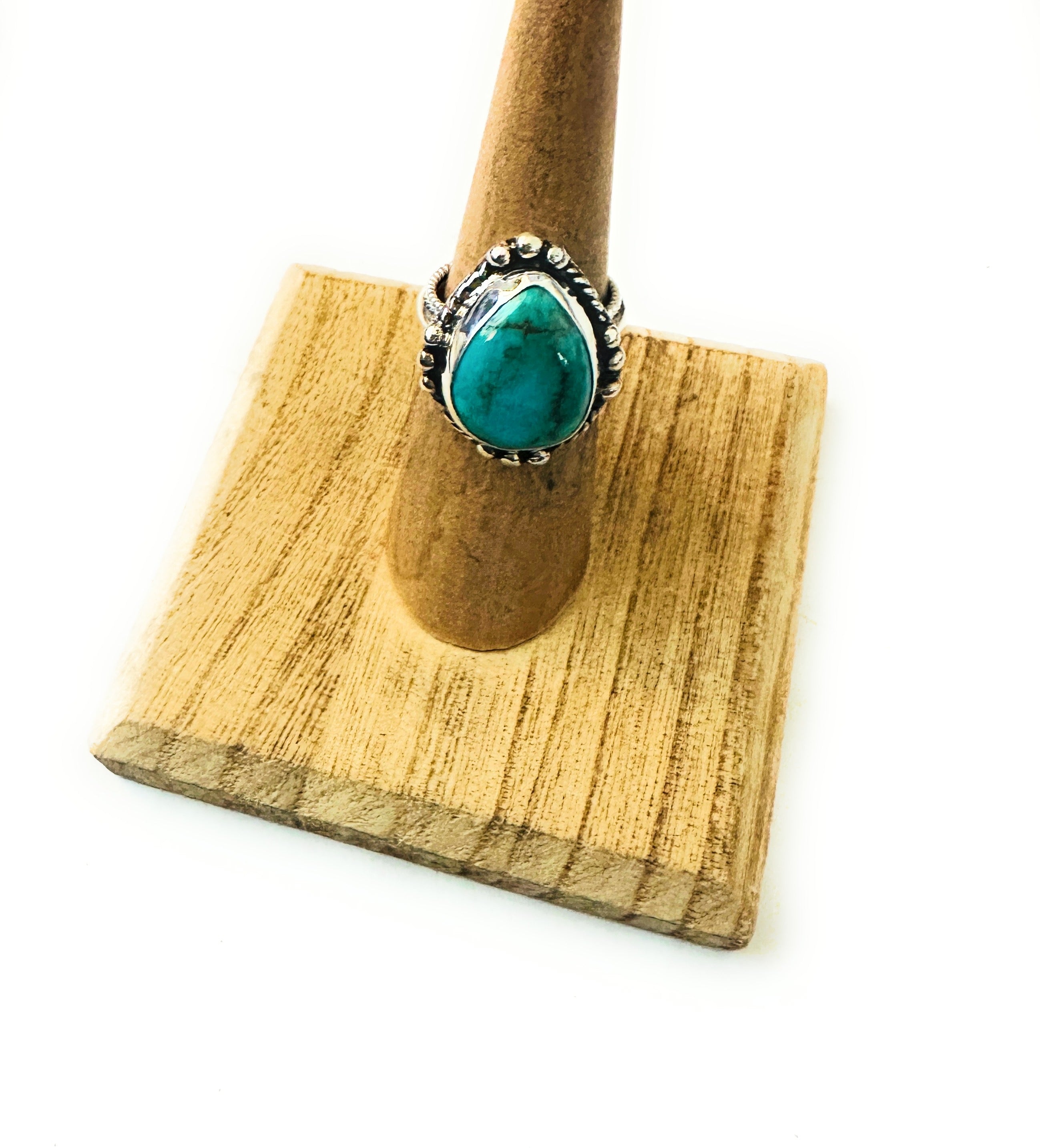 Navajo Turquoise & Sterling Silver Ring Size 5