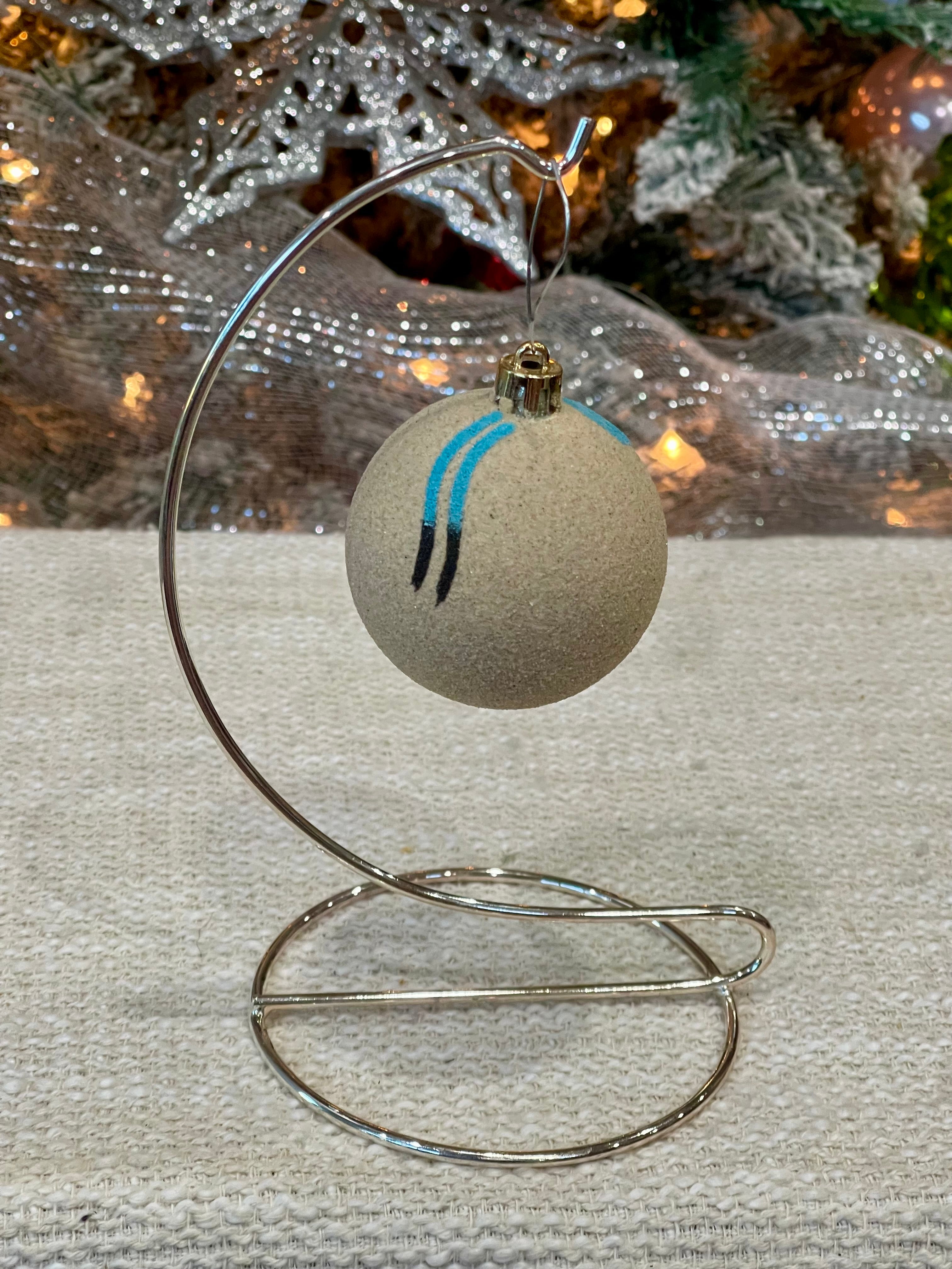 Handcrafted Ceramic Sand Painted Ornament