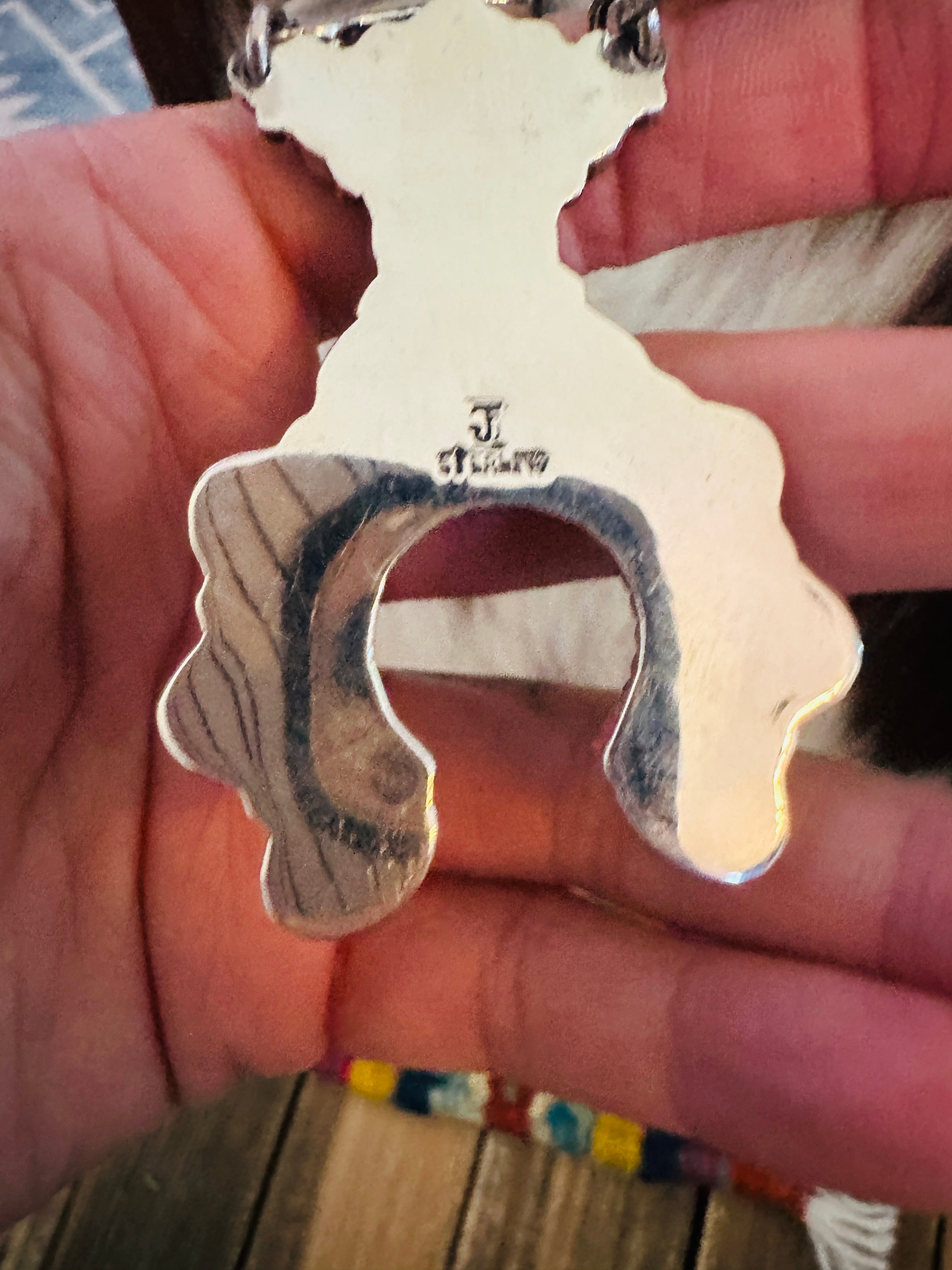 Handcrafted Abalone & Sterling Silver Naja Necklace by Federico Jimenez