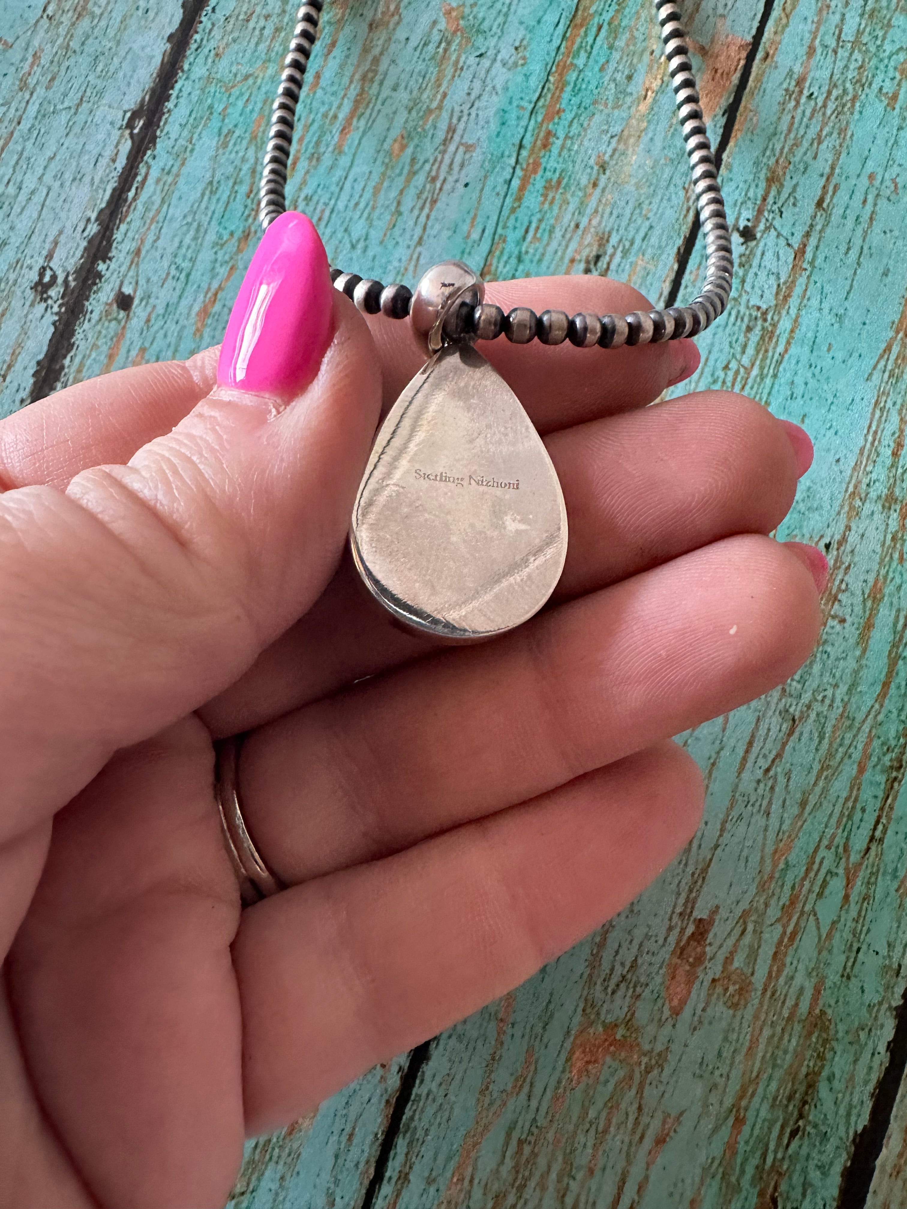 Gorgeous Handmade Sterling Silver Multi Stone Pendant