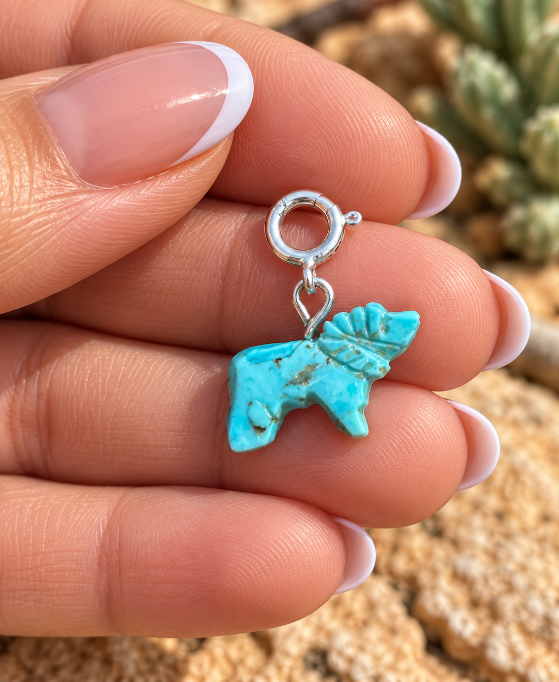 Handcrafted Turquoise Ram/ Sheep Charm