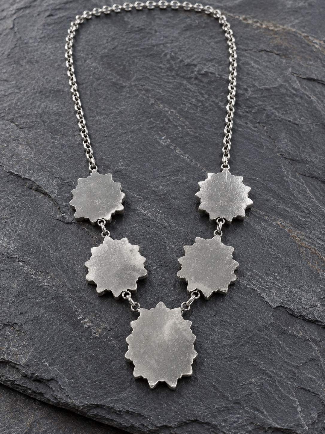 Handmade Sterling Silver New Lander & Wild Horse Necklace Signed Nizhoni