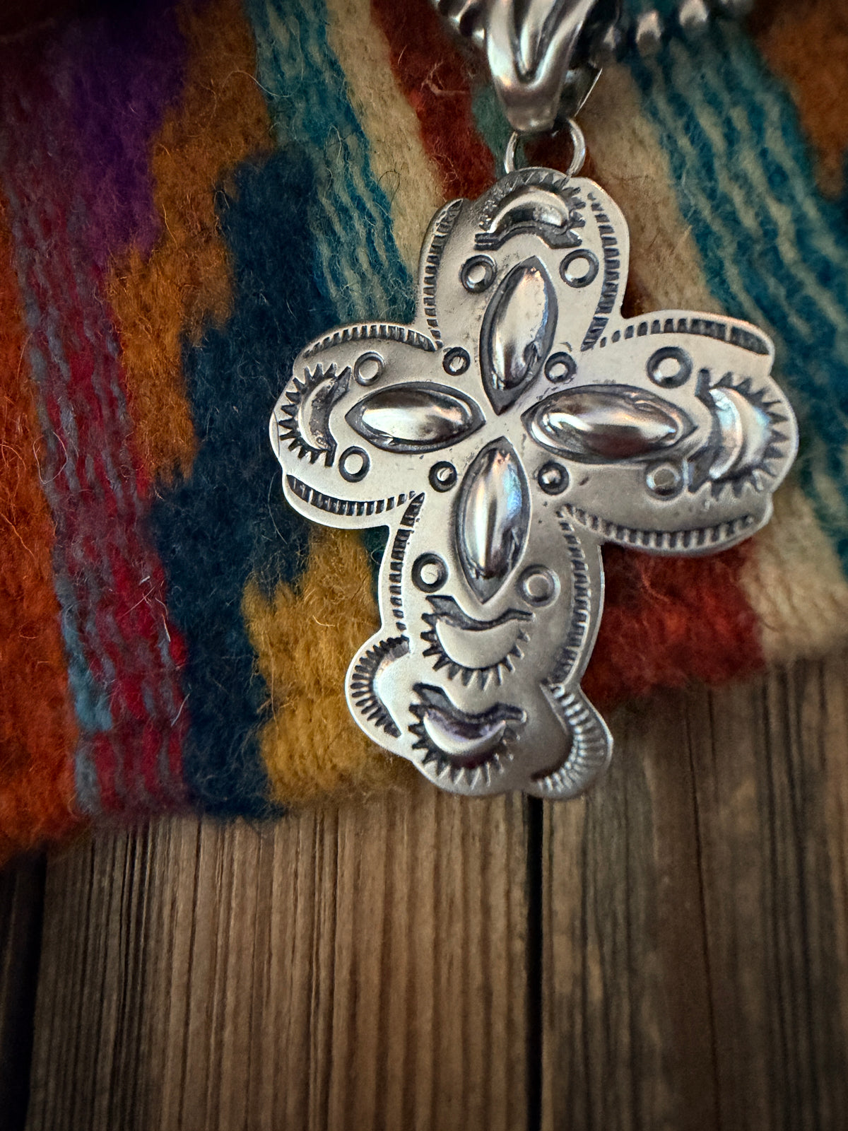 Handcrafted Sterling Silver Cross Pendant by Benson Shorty
