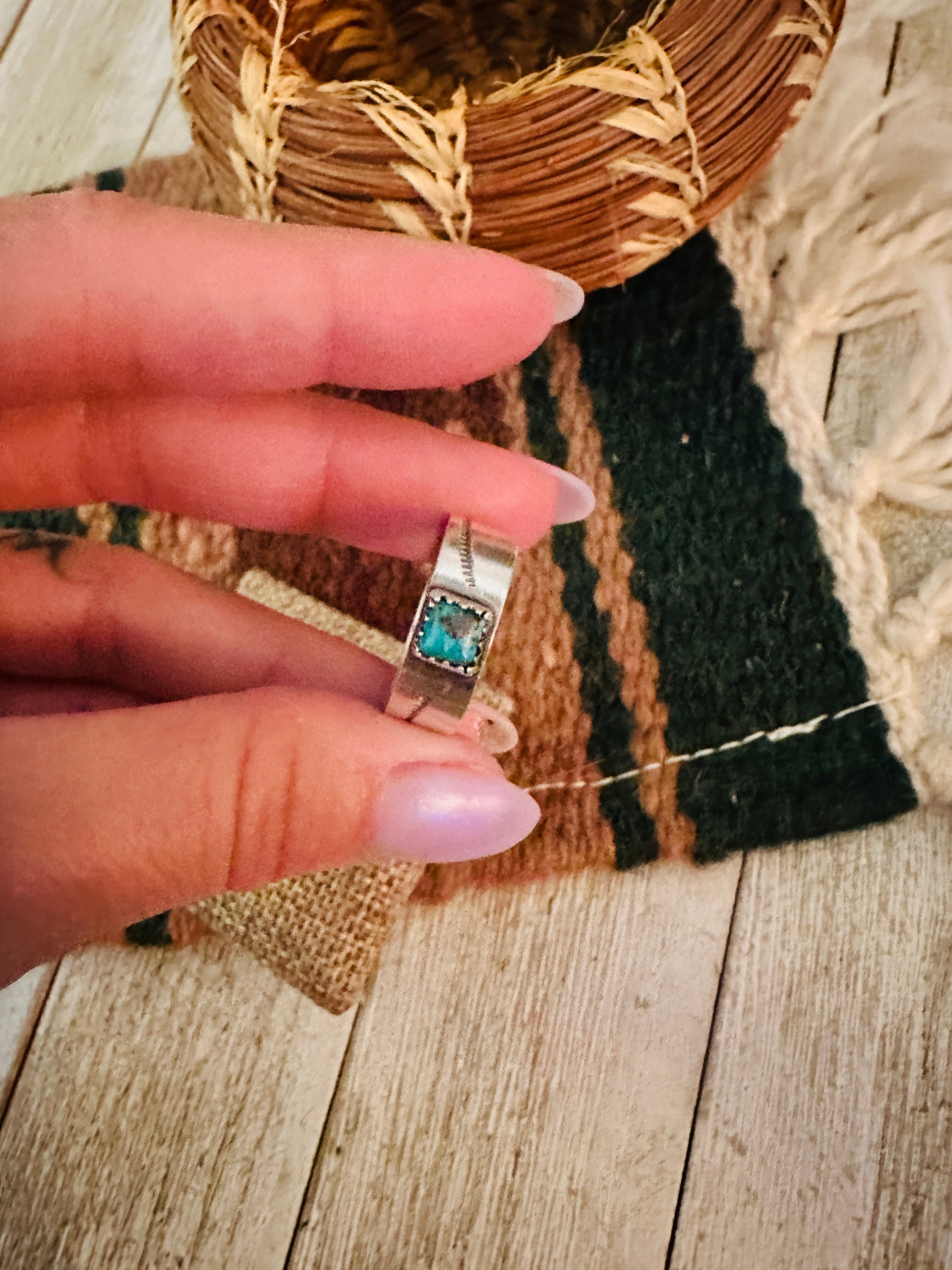 Handcrafted Spice & Sterling Silver Band Ring