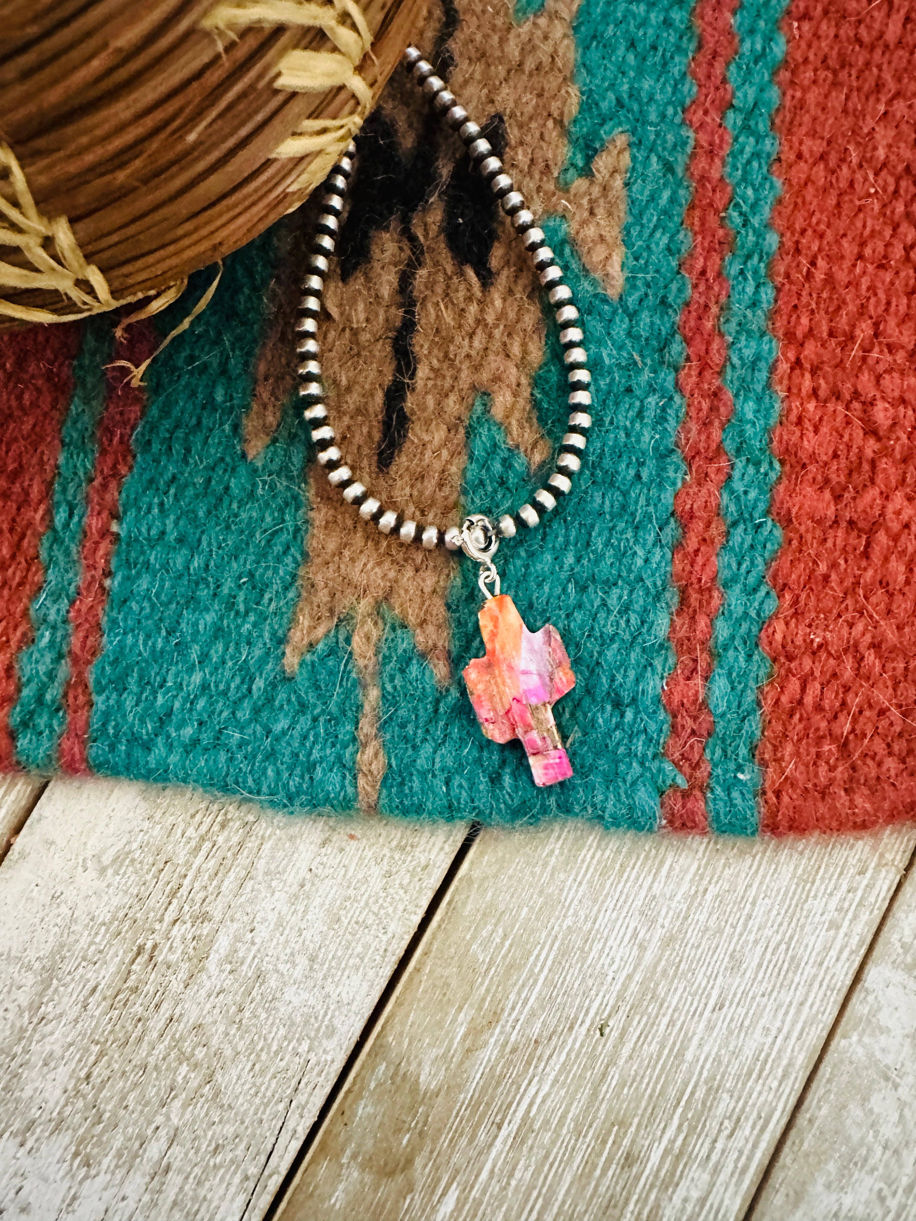 Handcrafted & Hand Carved Pink Mojave Saguaro Cactus Charm