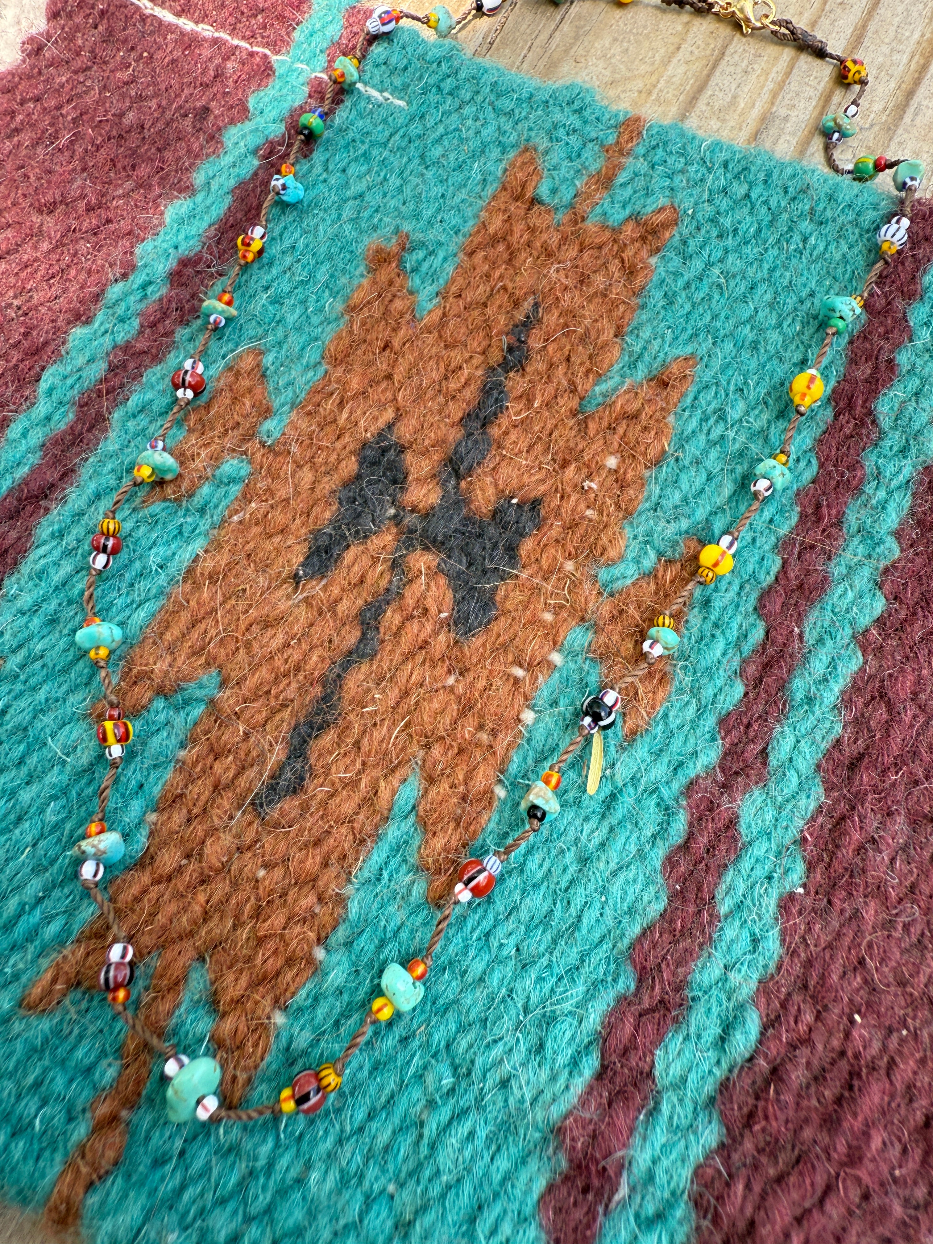 “The Golden Collection” Beaded Bliss Handmade Beaded Necklace 16” STYLE 4