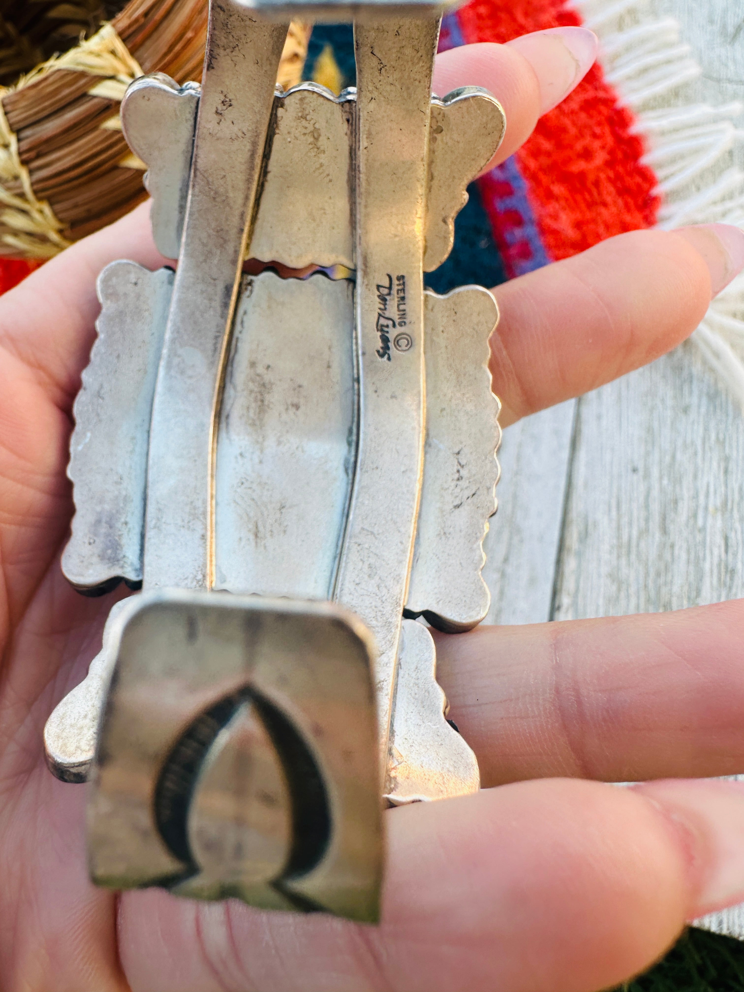 Handcrafted Multi Stone & Sterling Silver Cluster Cuff Bracelet by Don Lucas