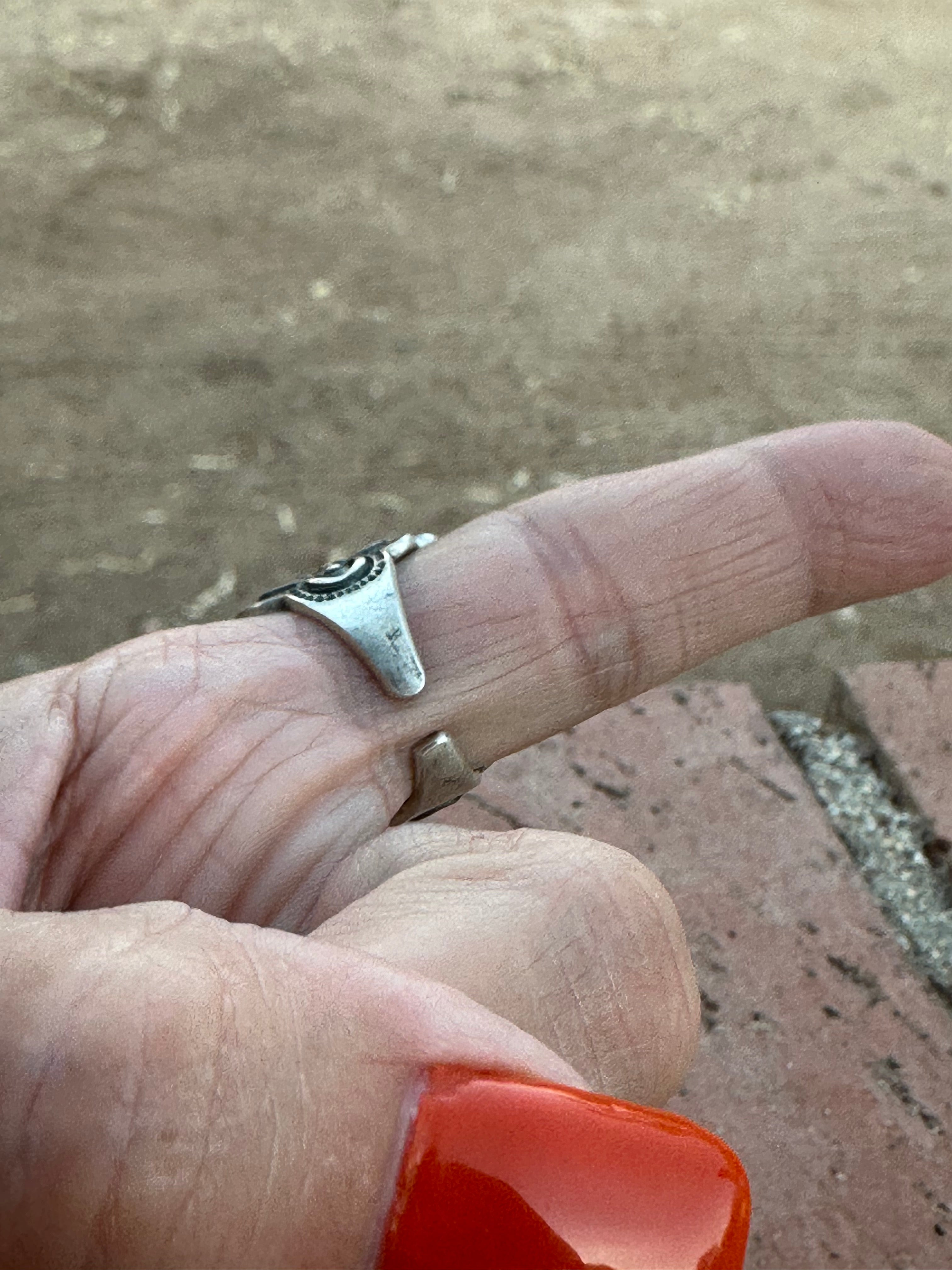 Beautiful Concho Handmade Pink Dream And Sterling Silver Adjustable Ring