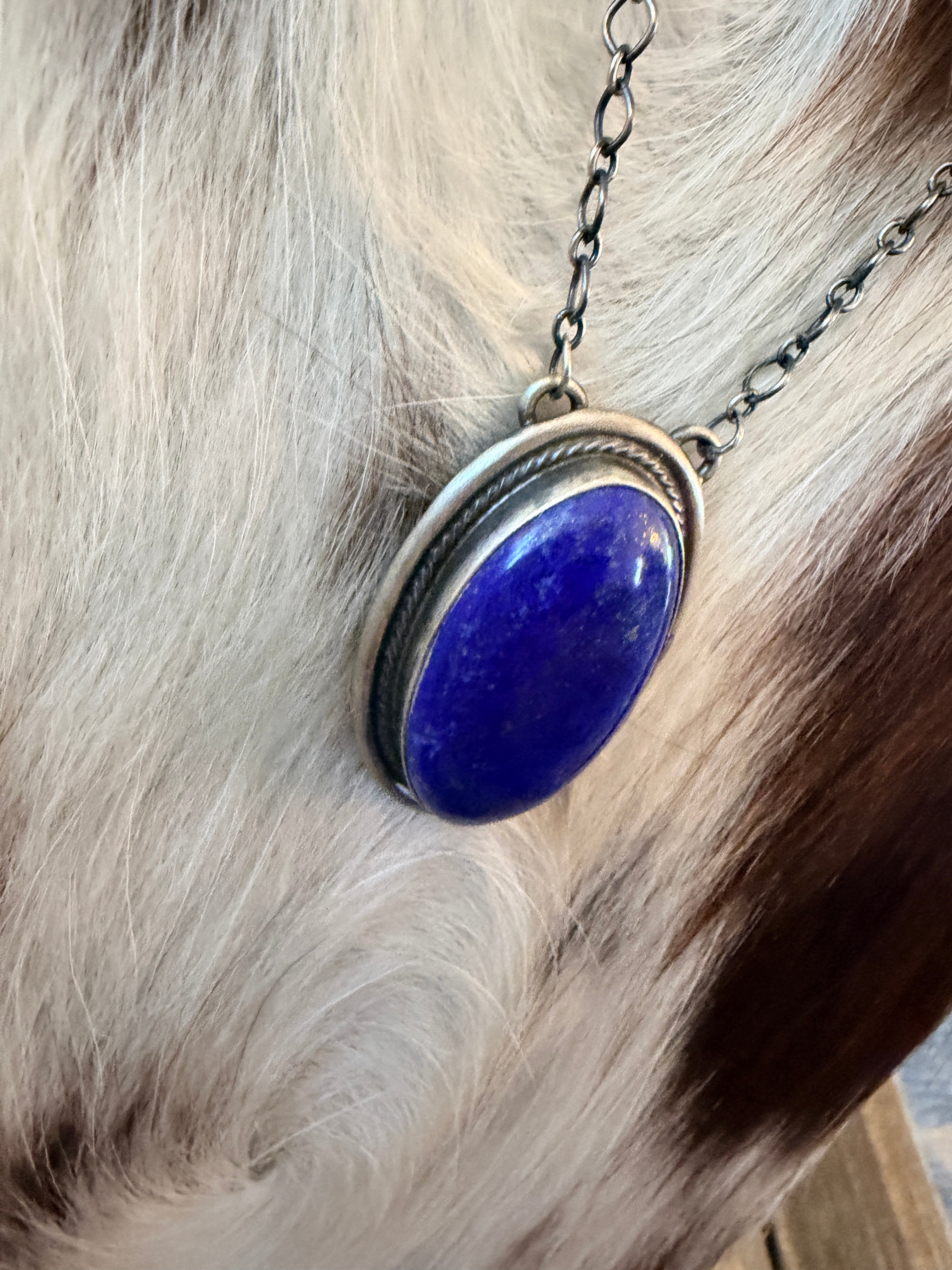 Handcrafted Lapis & Sterling Silver Necklace