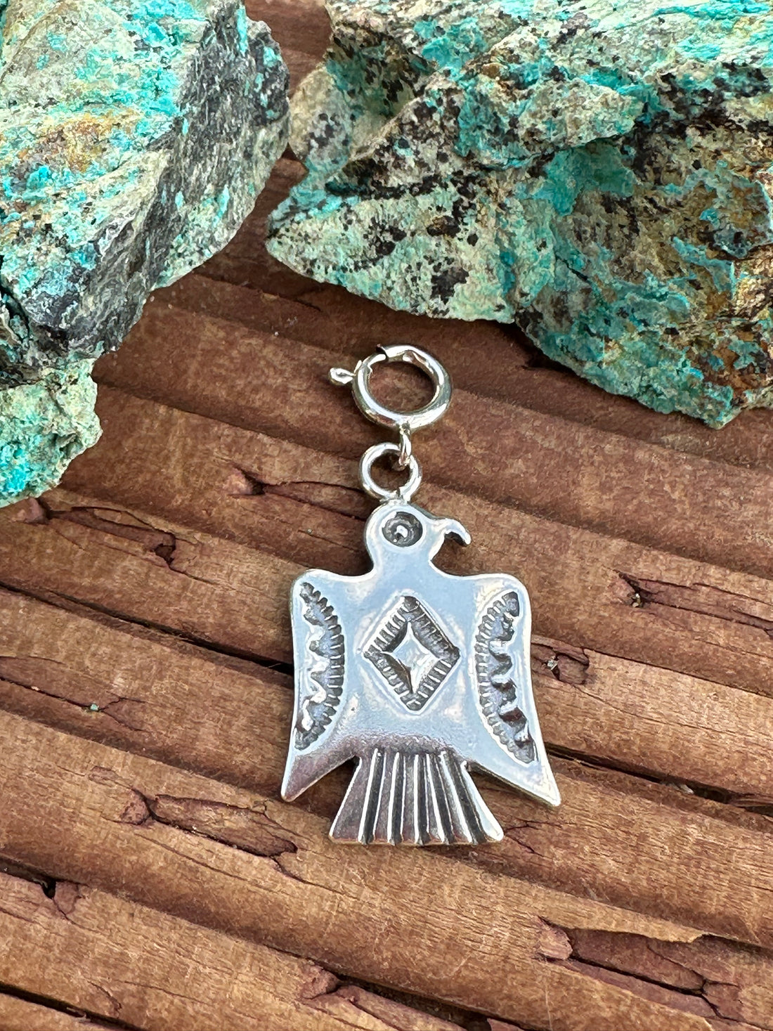 Handcrafted Sterling Silver Thunderbird Charm