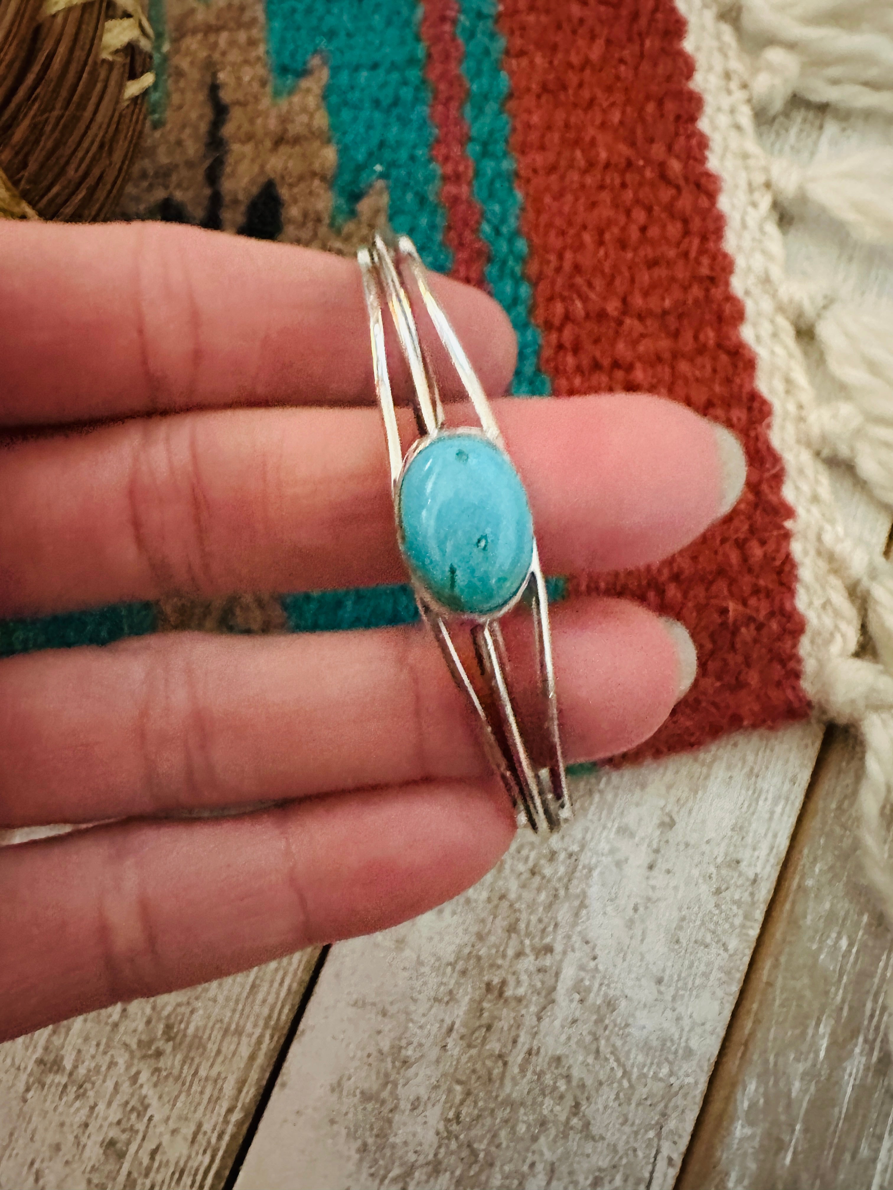 Navajo Turquoise & Sterling Silver Cuff Bracelet