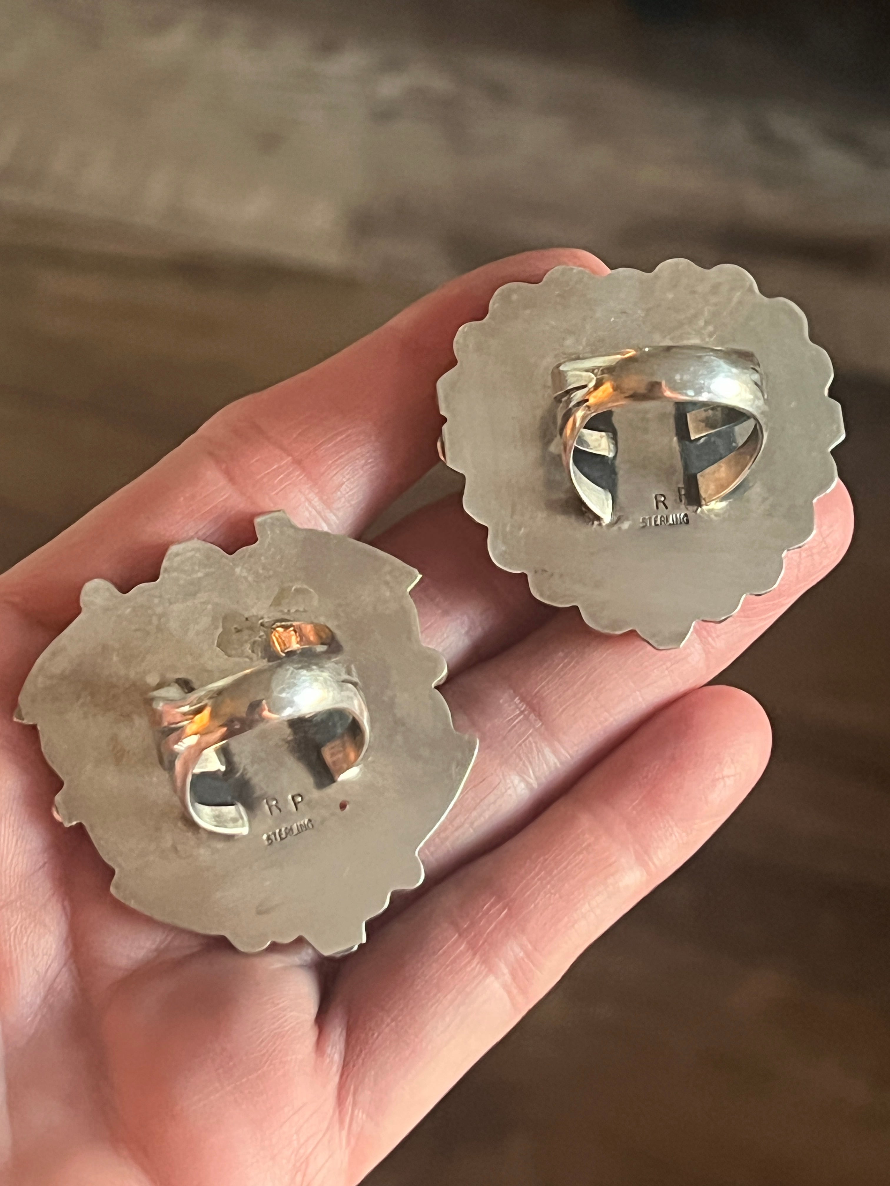 Handcrafted Sterling Silver and Black Onyx Heart Rings by Rosella Paxson, Size 8.5 & 10