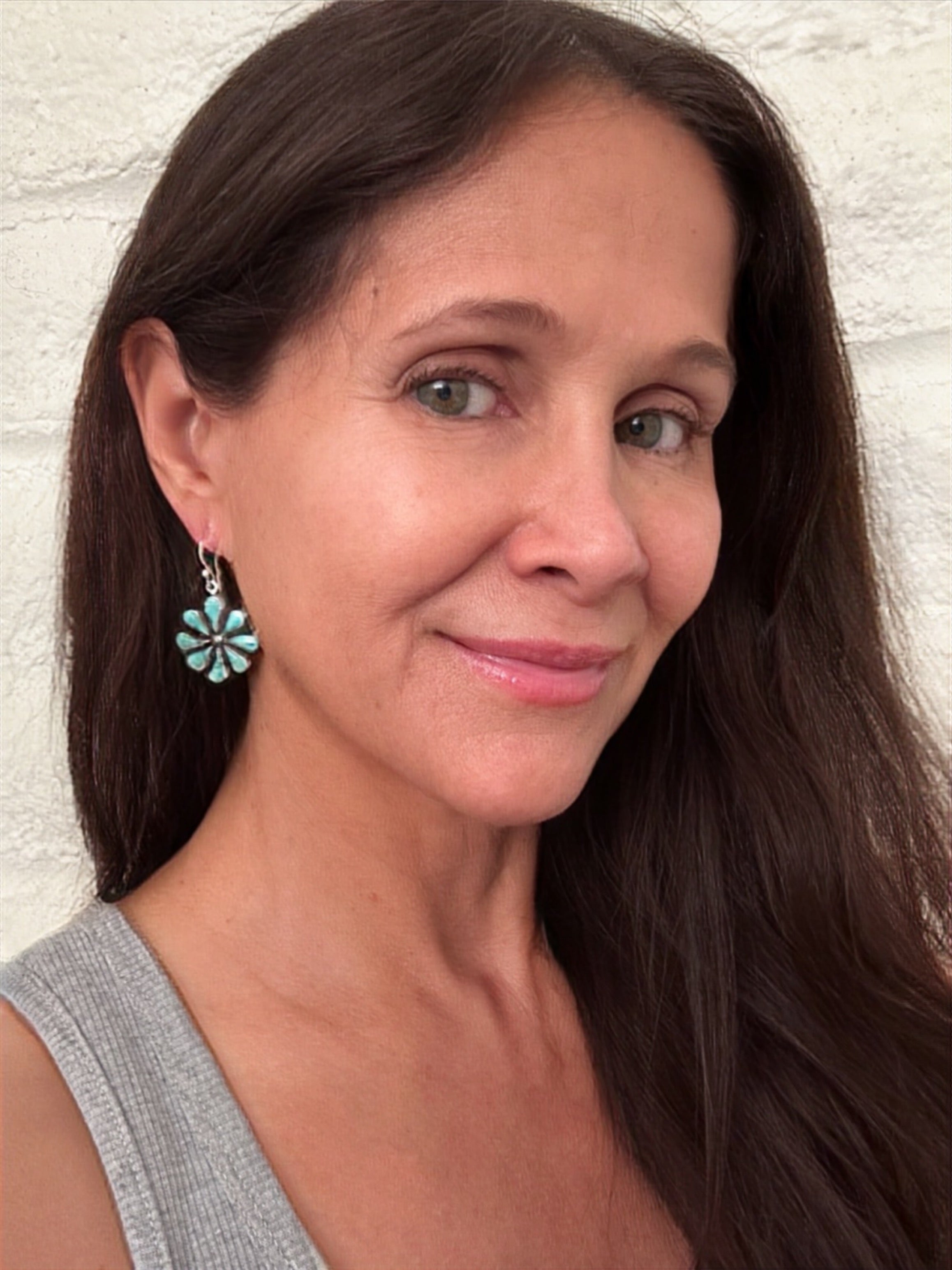 Turquoise Daisy Earrings