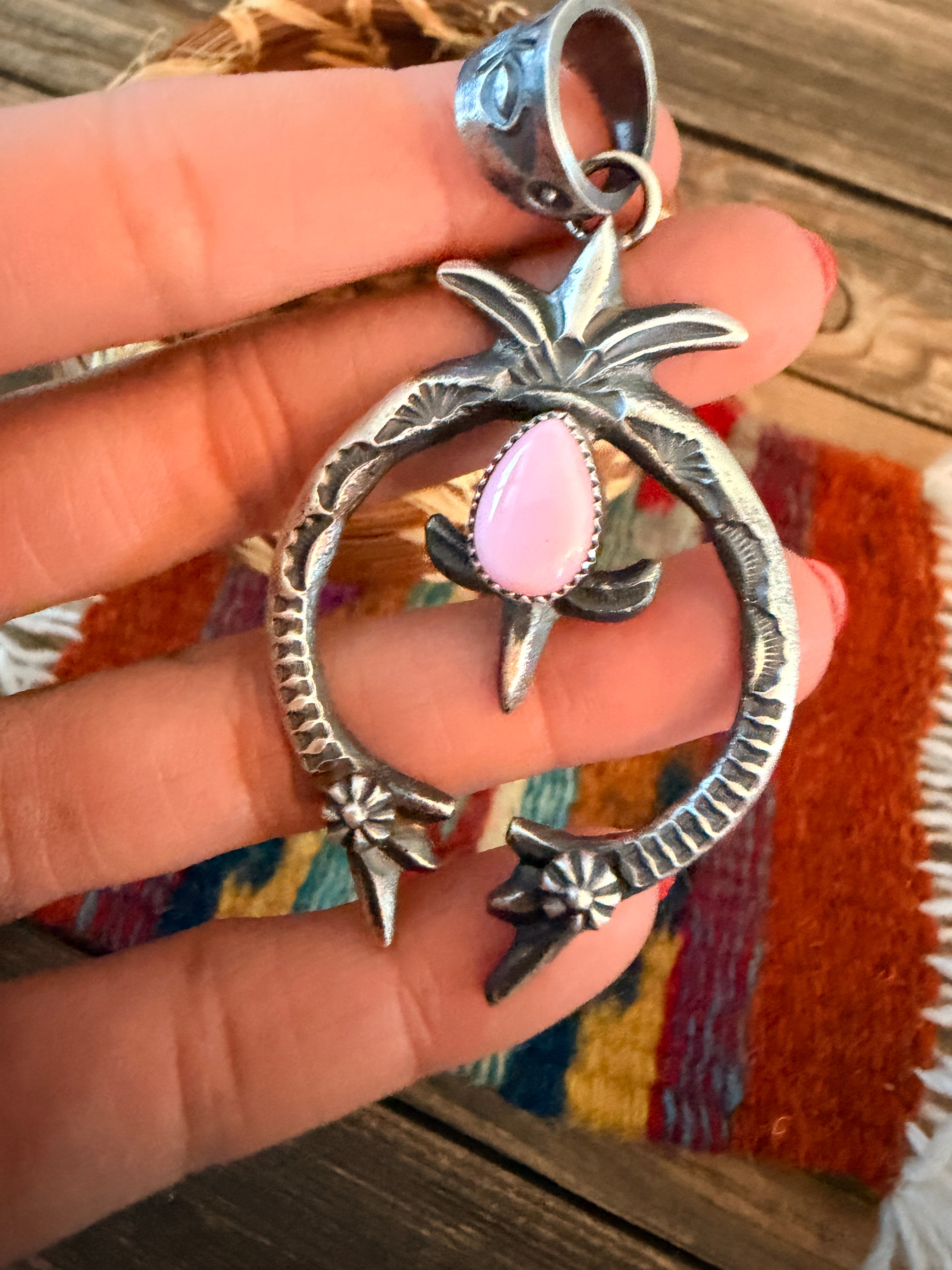 Handcrafted Sterling Silver & Queen Pink Naja Pendant by Kevin Billah