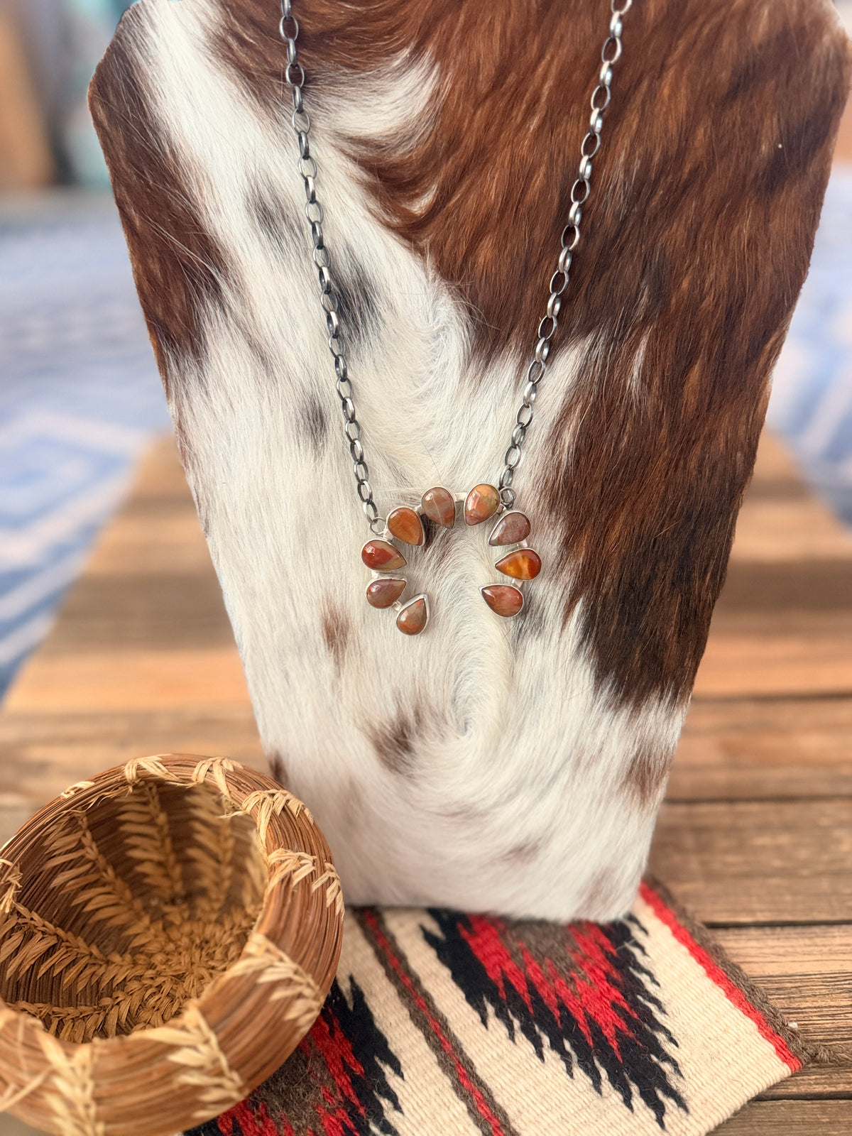 Handcrafted Chalcedony & Sterling Silver Naja Necklace