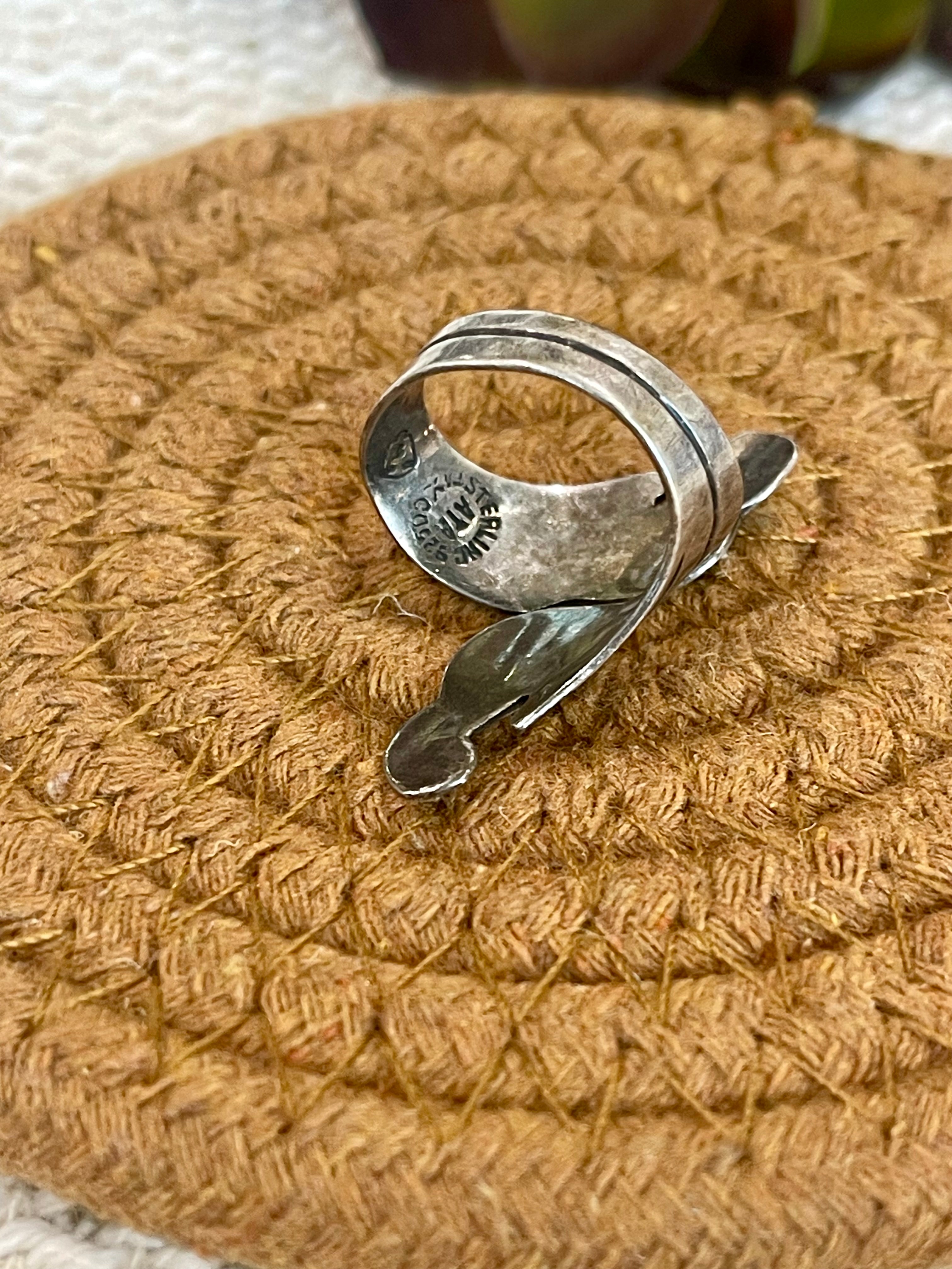 Old Pawn Vintage Sterling Silver Adjustable Ring