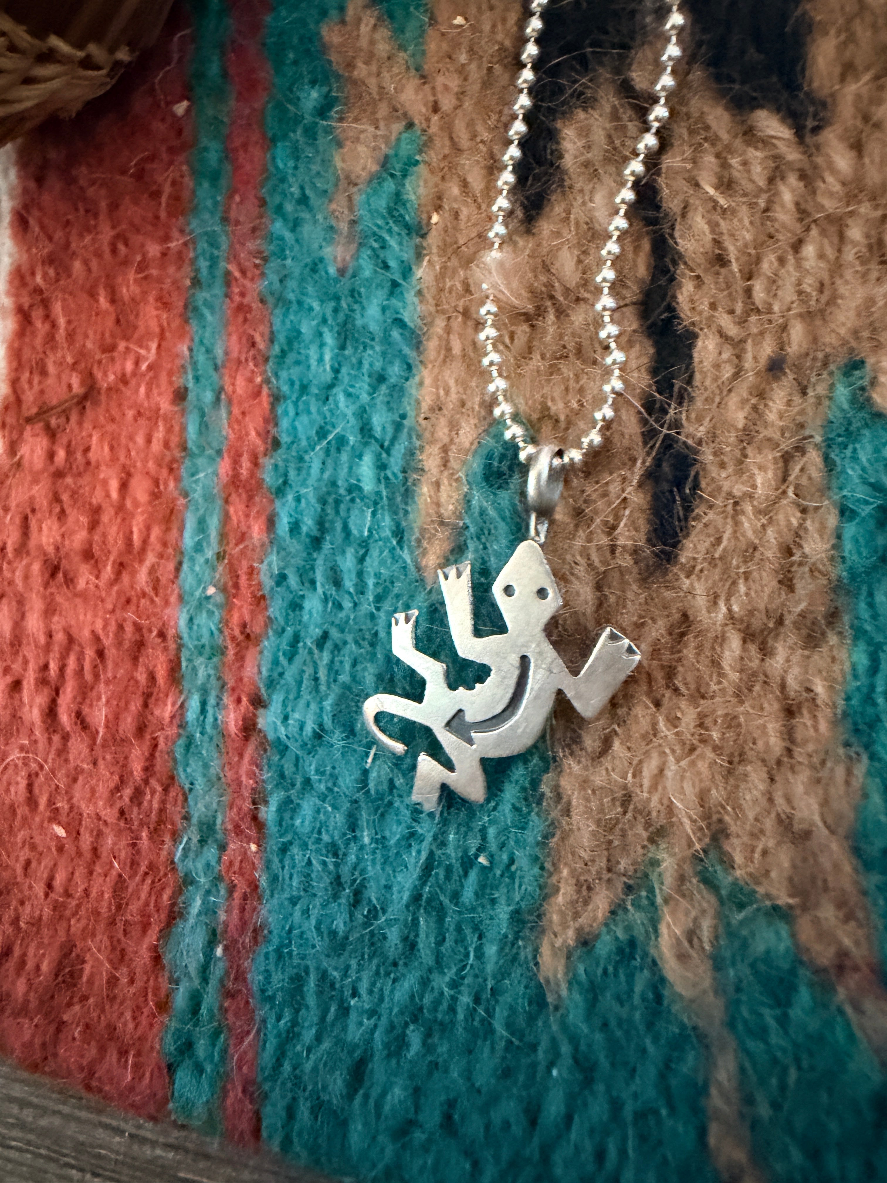 Handcrafted Sterling Silver Lizard Pendant