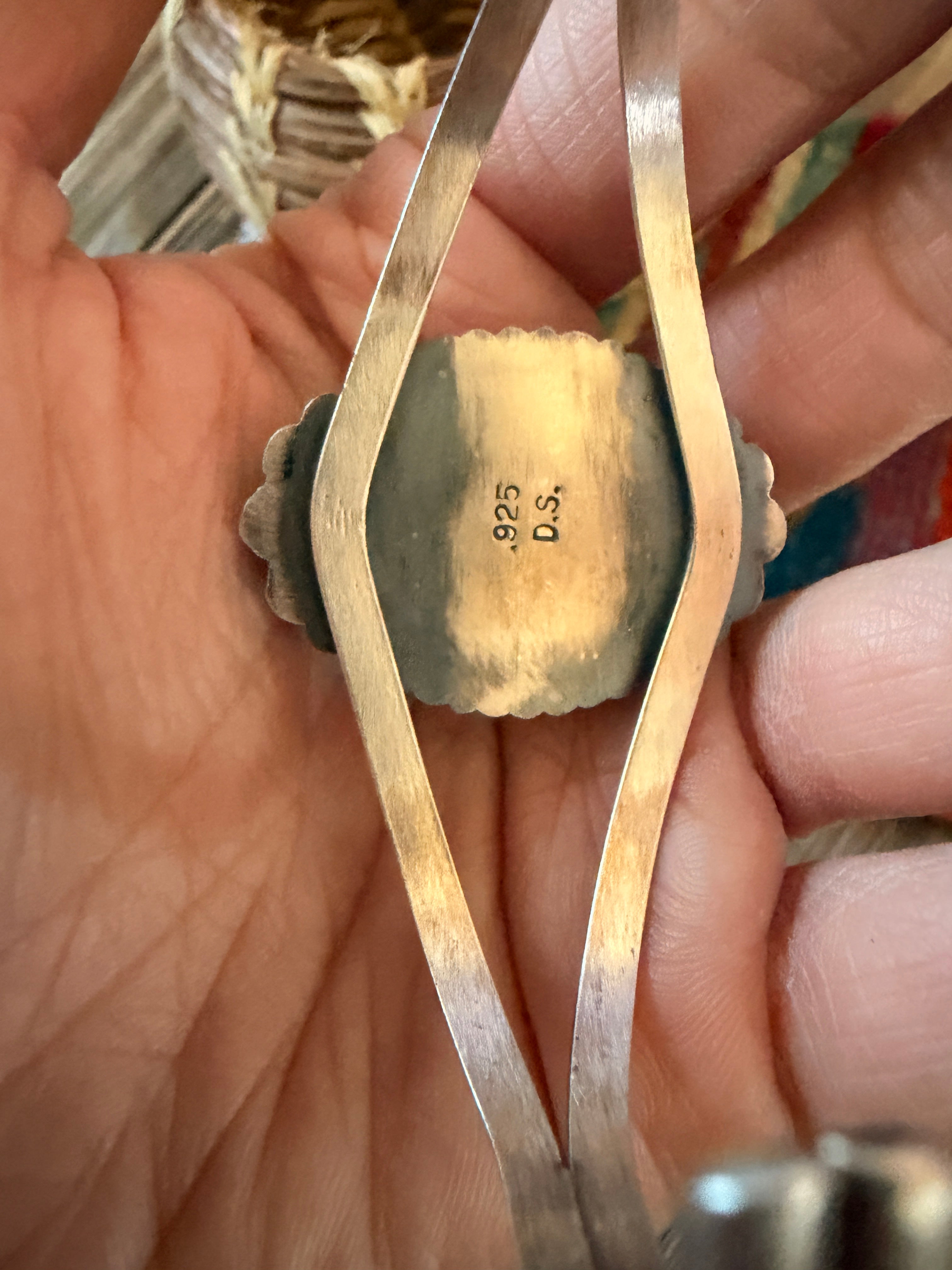 Handcrafted Pink Dream Mojave & Sterling Silver Cuff Bracelet