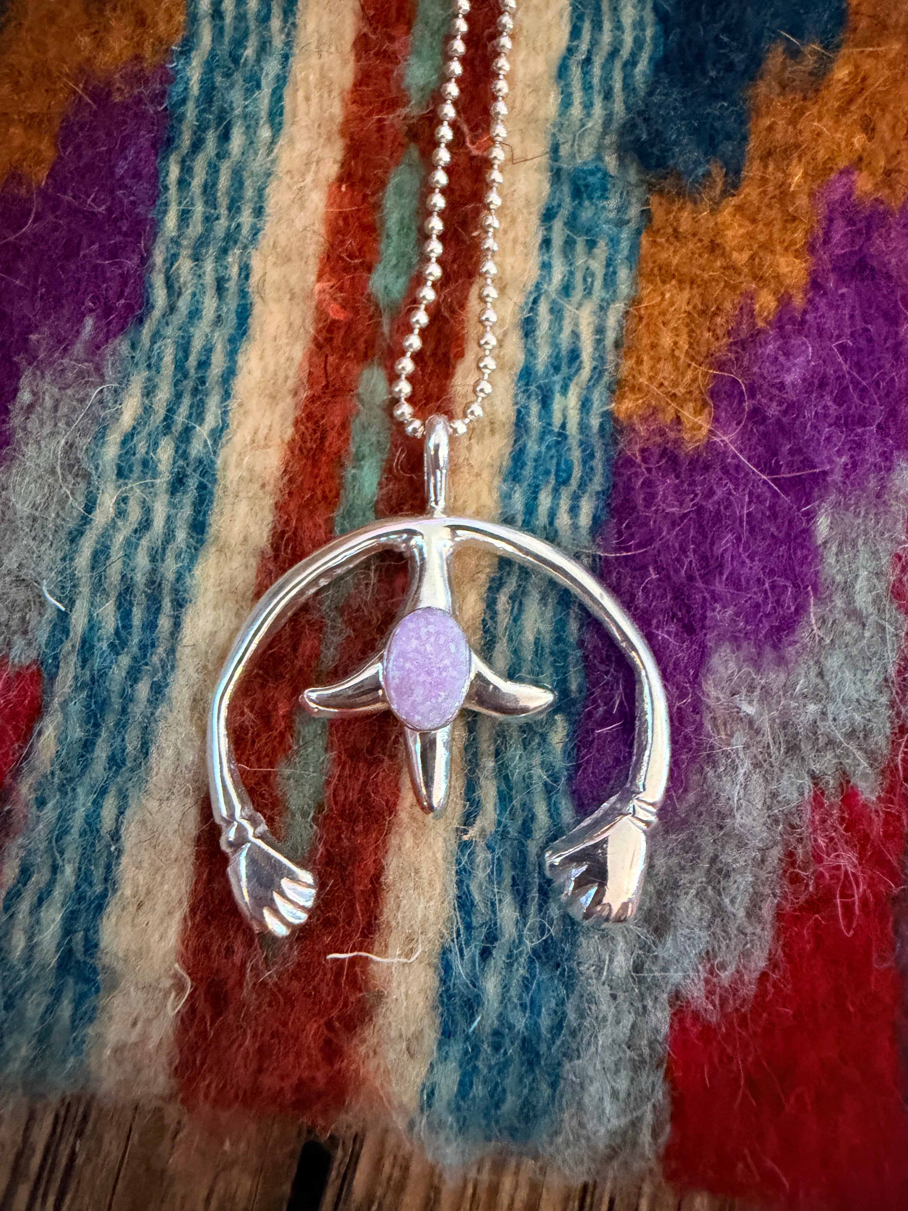 Handcrafted Sterling Silver & Opal Naja Pendant by Joseph Martinez