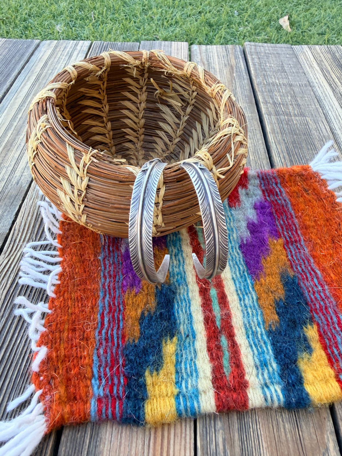 Handcrafted Sterling Silver Feather Hoop Earrings