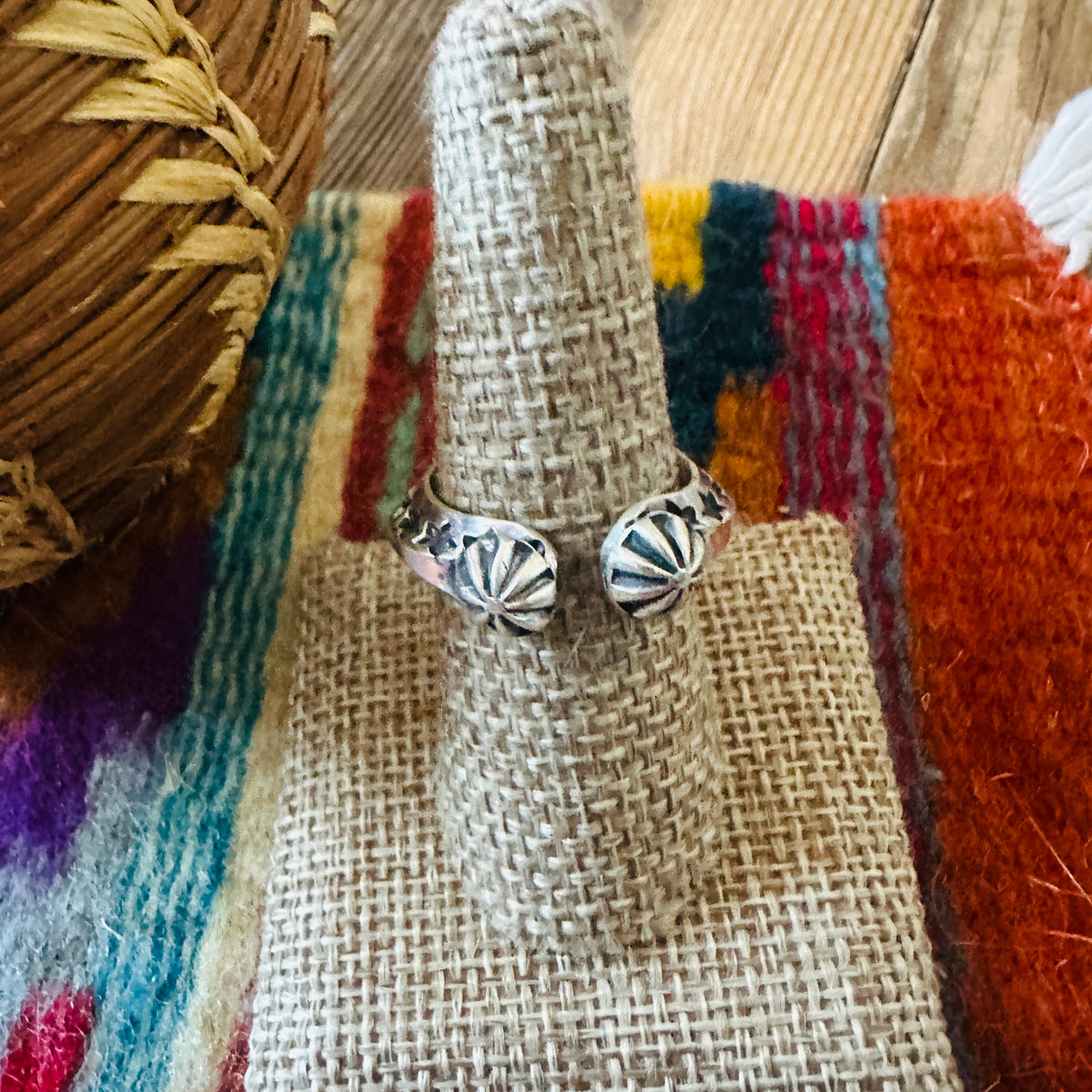 Handcrafted Sterling Silver Band Ring Size 8 by Sunshine Reeves