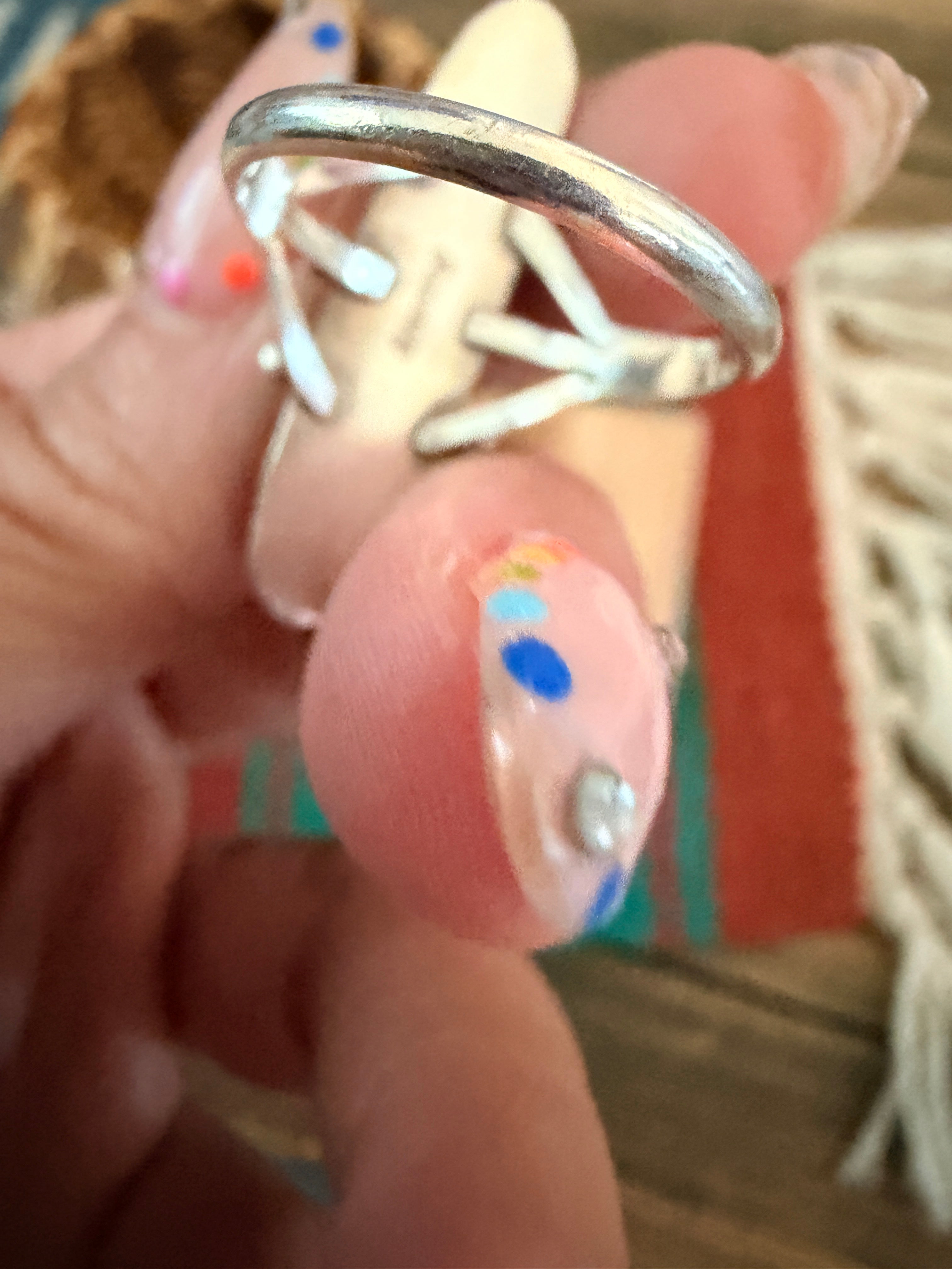 Old Pawn Handcrafted Onyx & Sterling Silver Ring Size 9