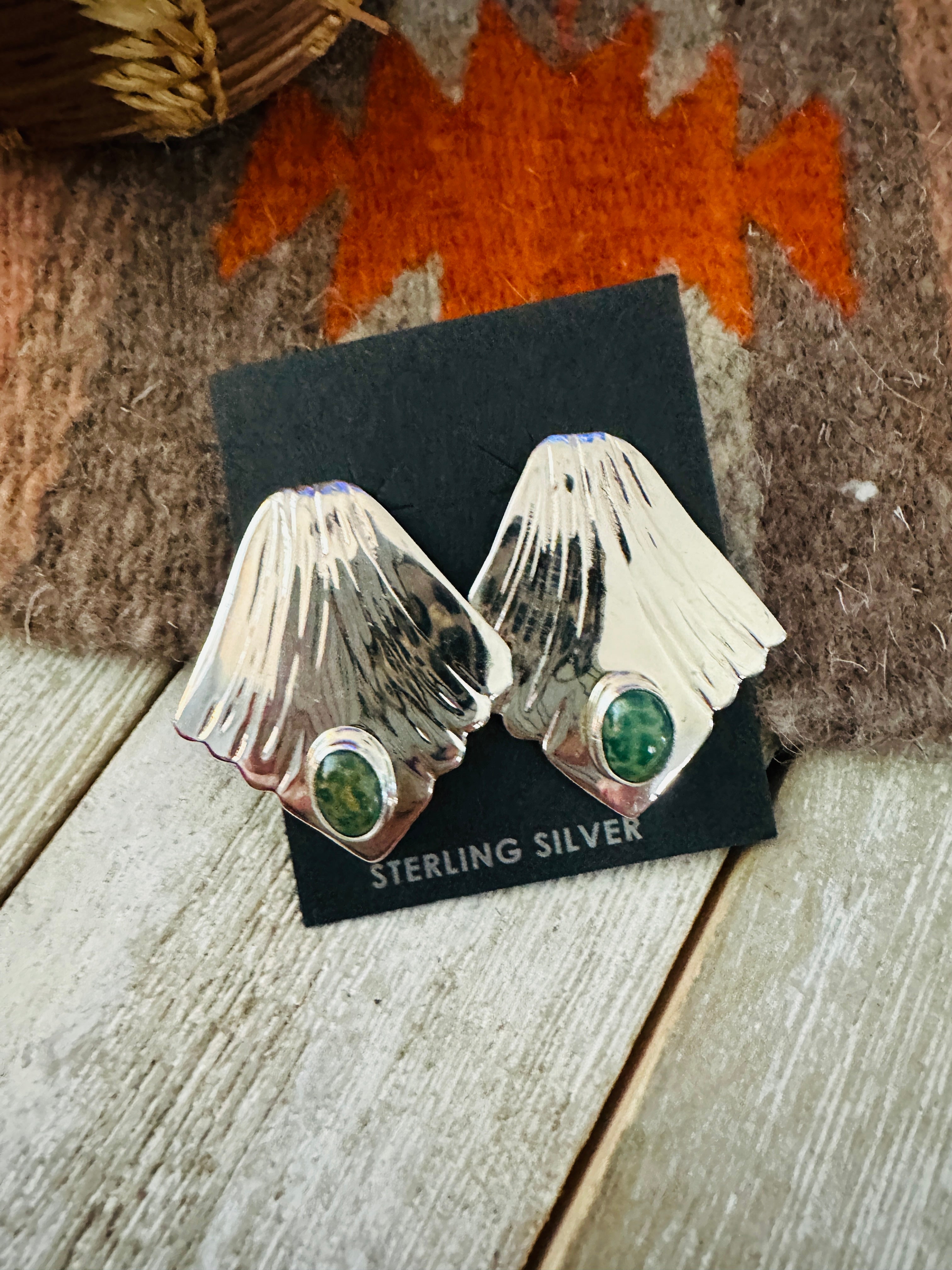 Handcrafted Sterling Silver & Variscite Dangle Earrings