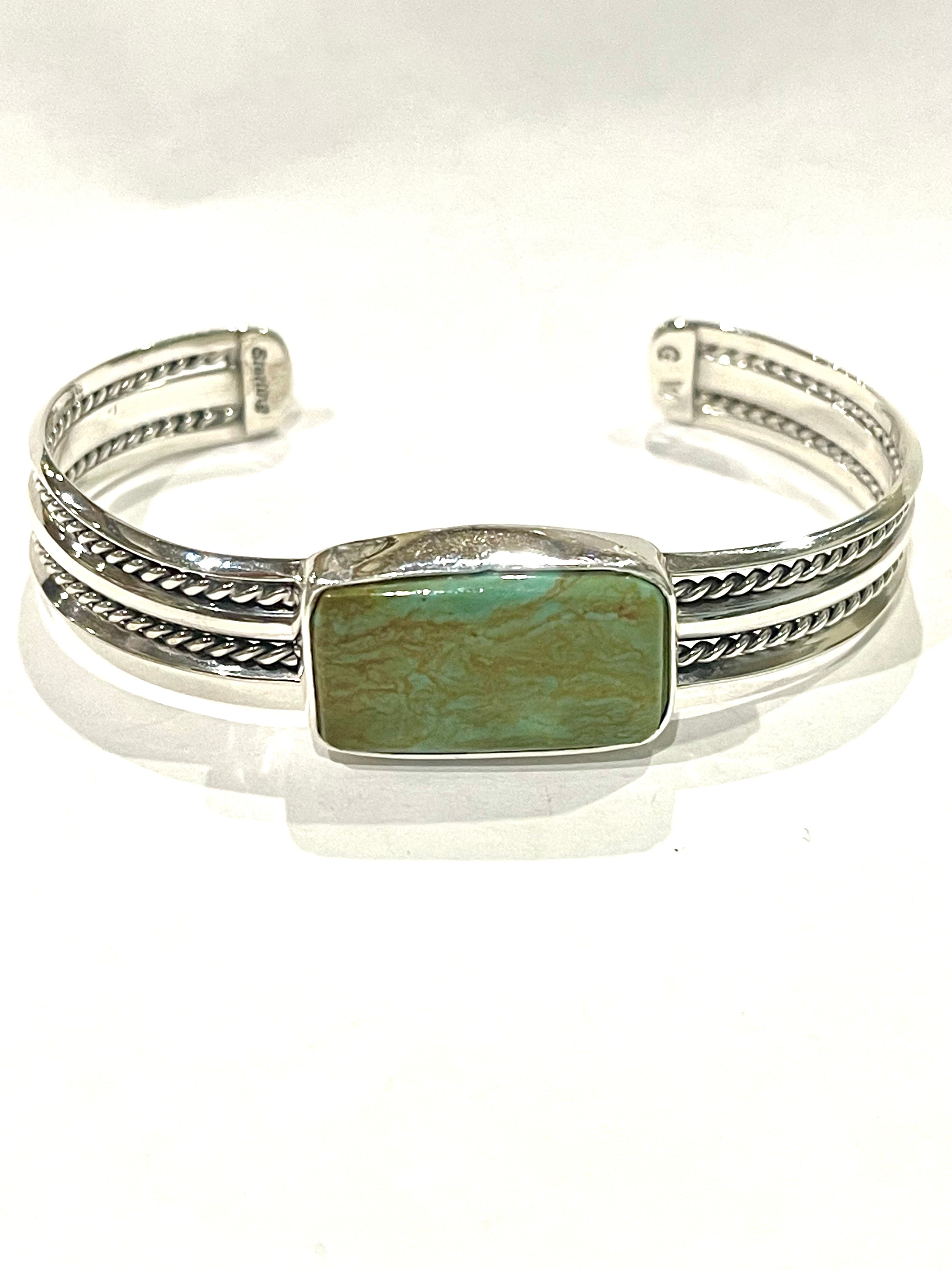 Navajo Turquoise & Sterling Silver Cuff Bracelet