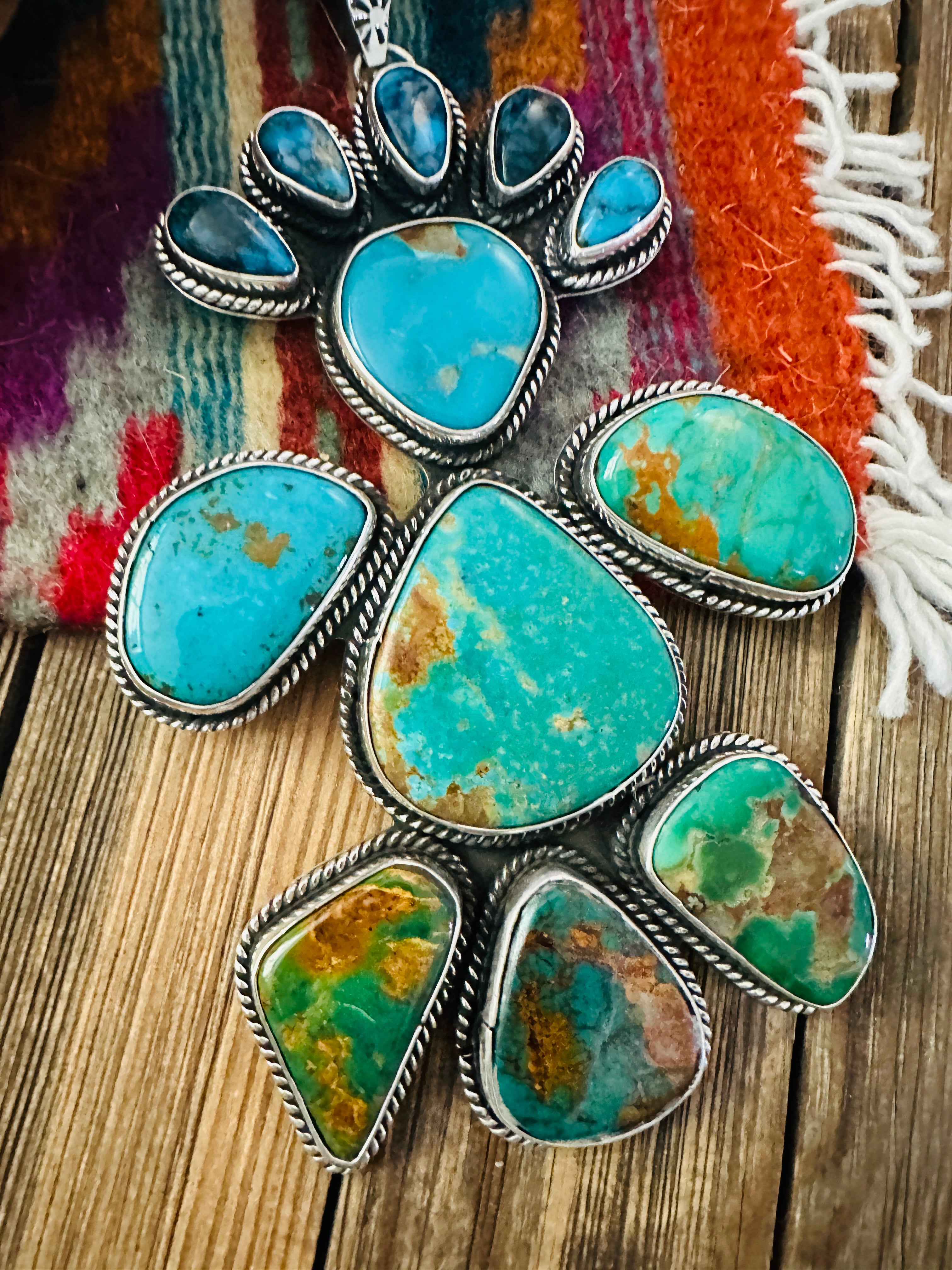 Handmade Sterling Silver and Turquoise Kachina Pendant