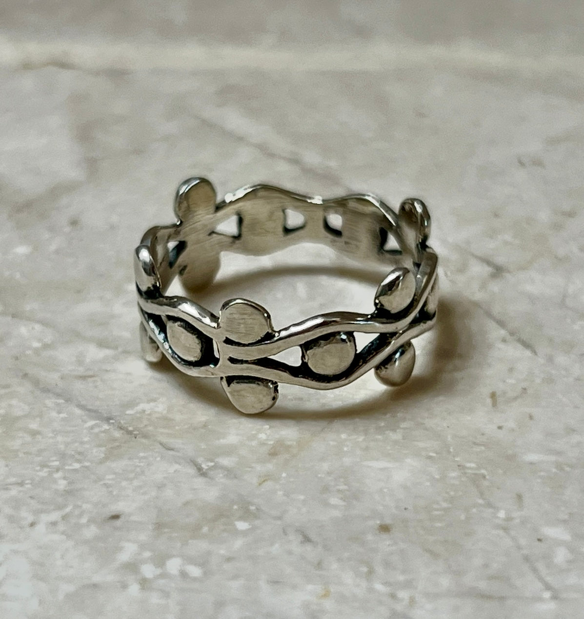 Dots All Around Sterling Silver Ring