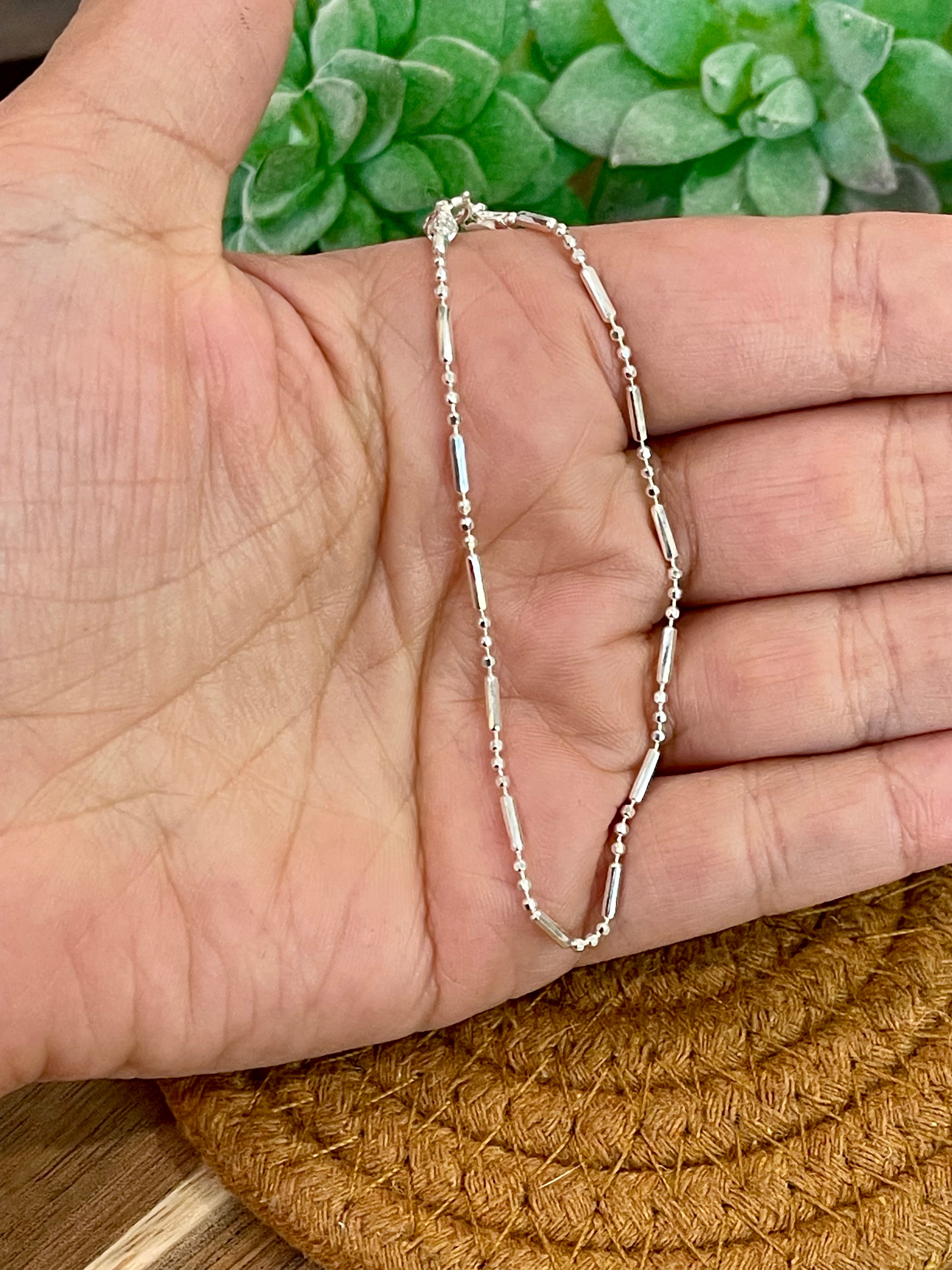 Handmade In Mexico Sterling Silver Chain Bracelet