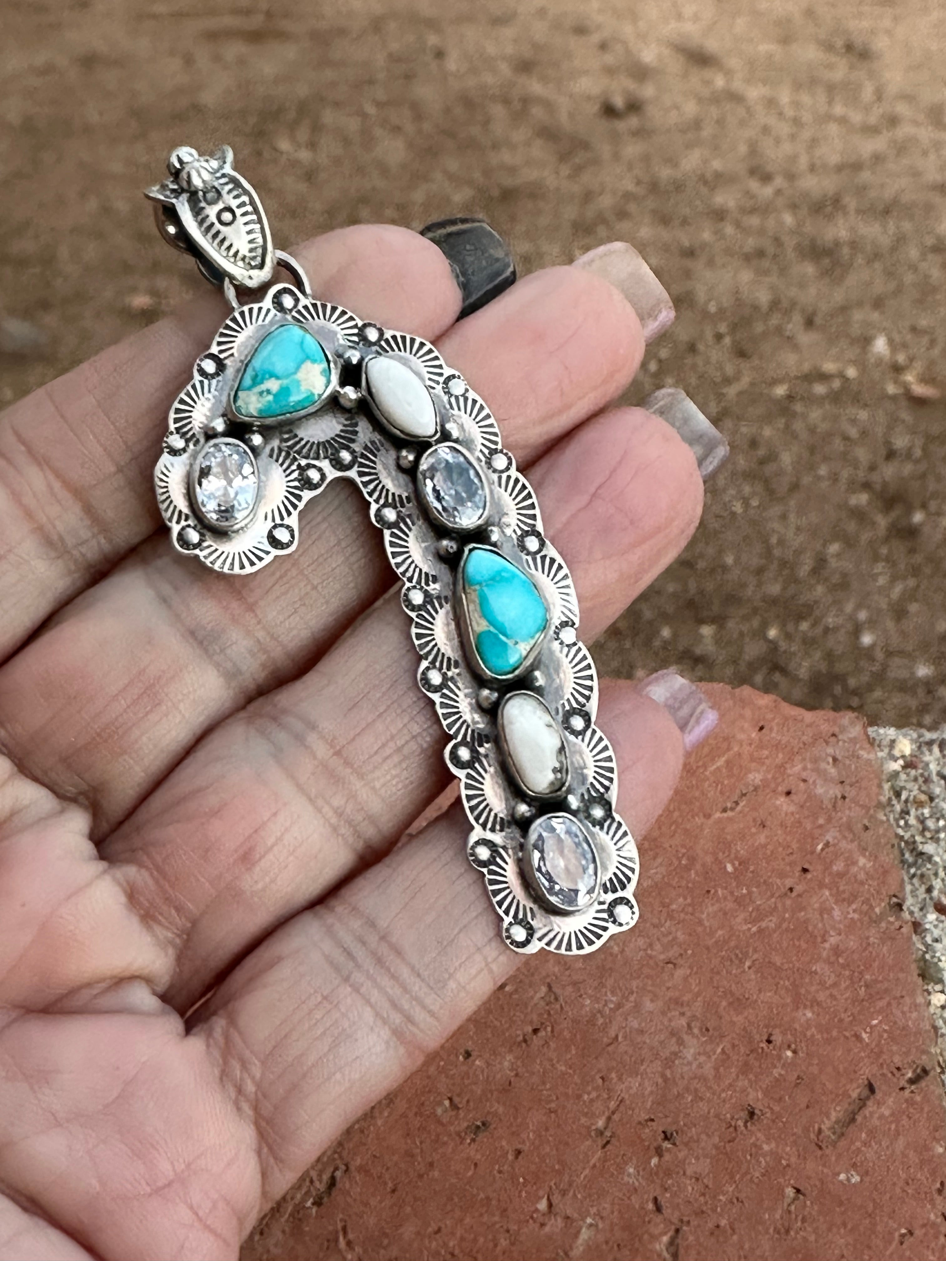 White Buffalo Turquoise Handmade hot Necklace