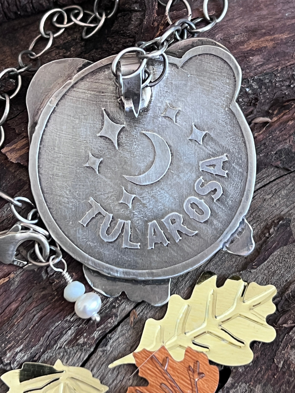 Tularosa Handcrafted Sterling Silver Raven & Moon Necklace