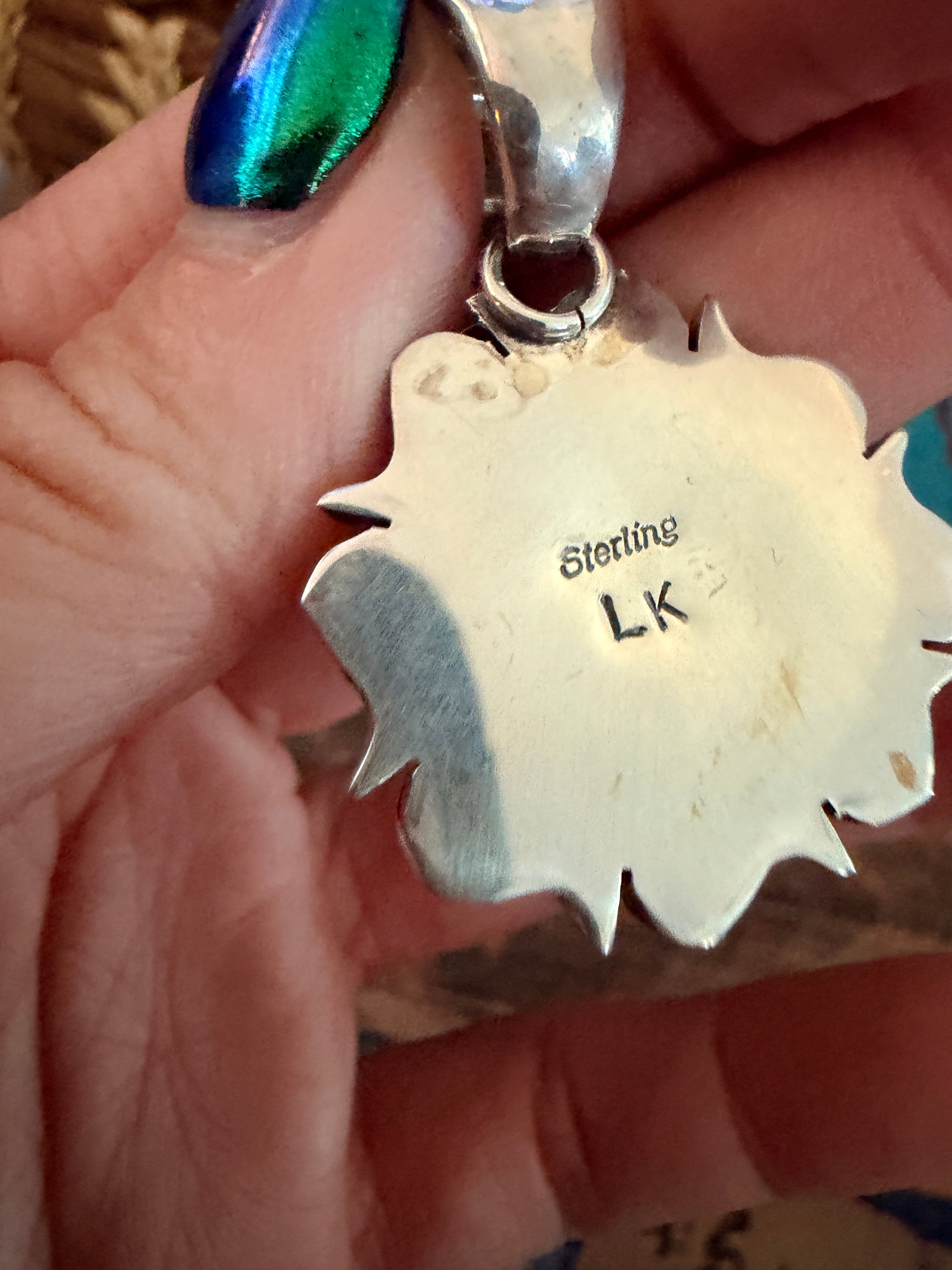 Handcrafted Sterling Silver and Turquoise Pendant