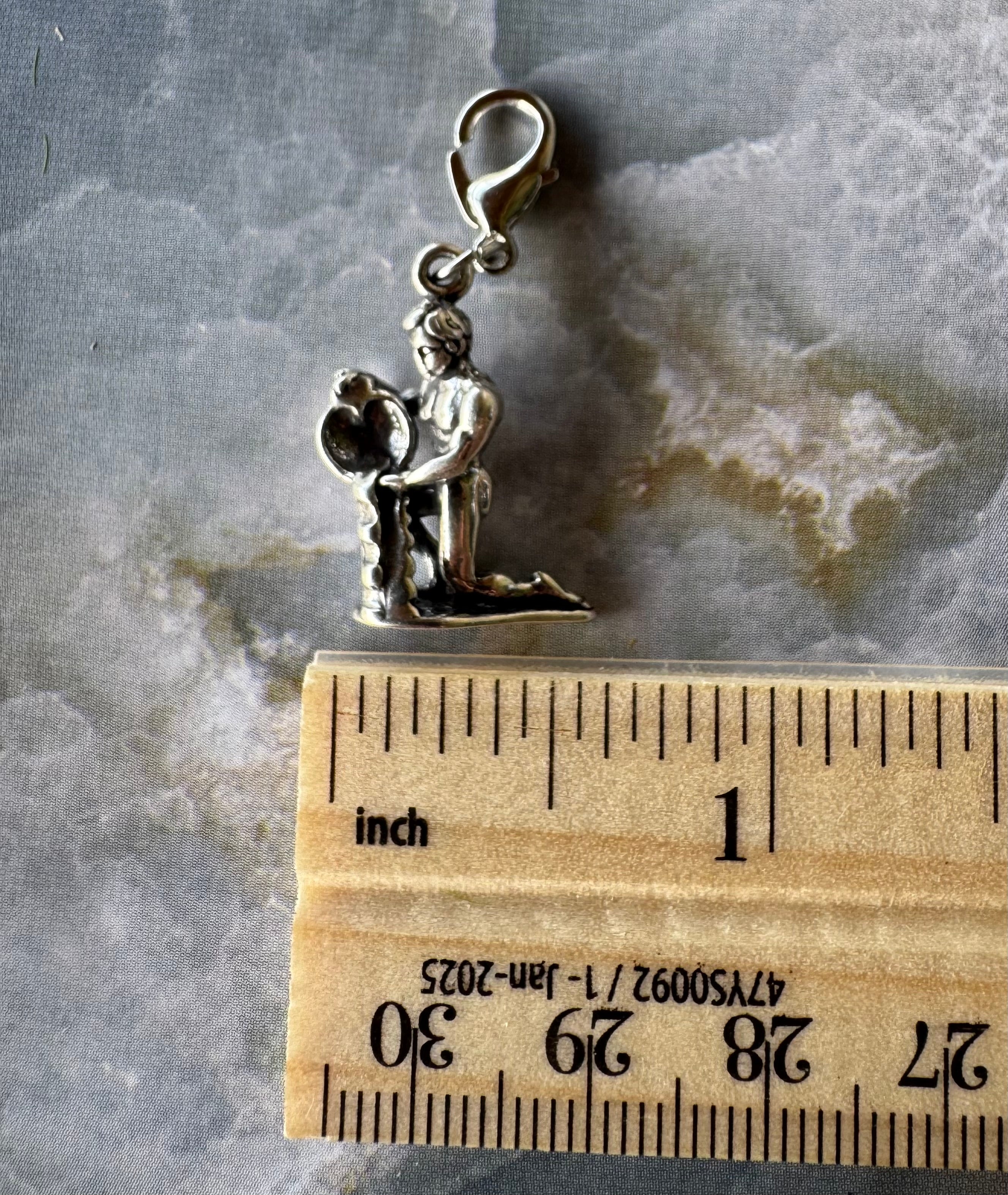 Handcrafted Sterling Silver Aquarius Charm