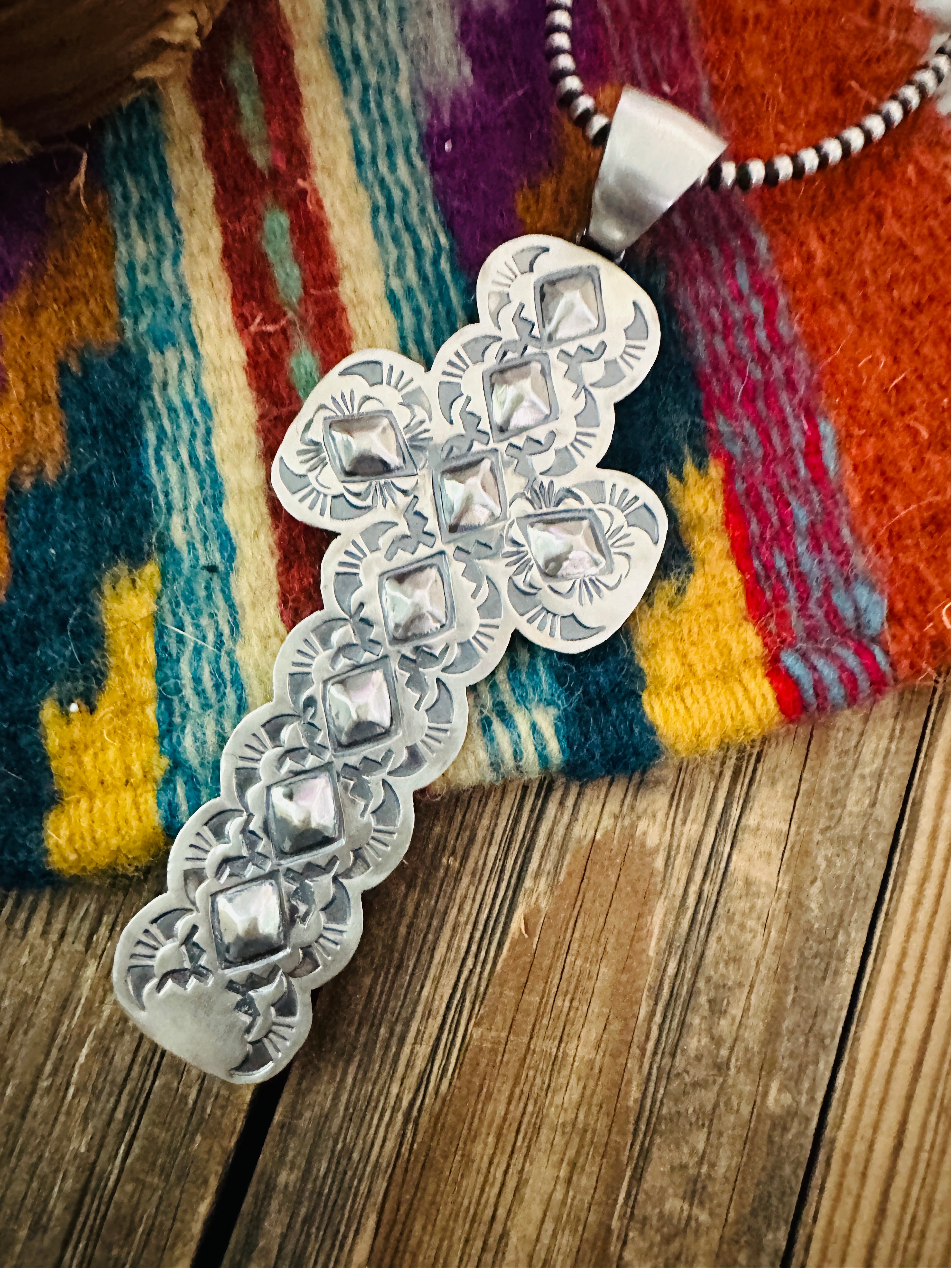 Handcrafted Sterling Silver Cross Pendant by Benson Shorty