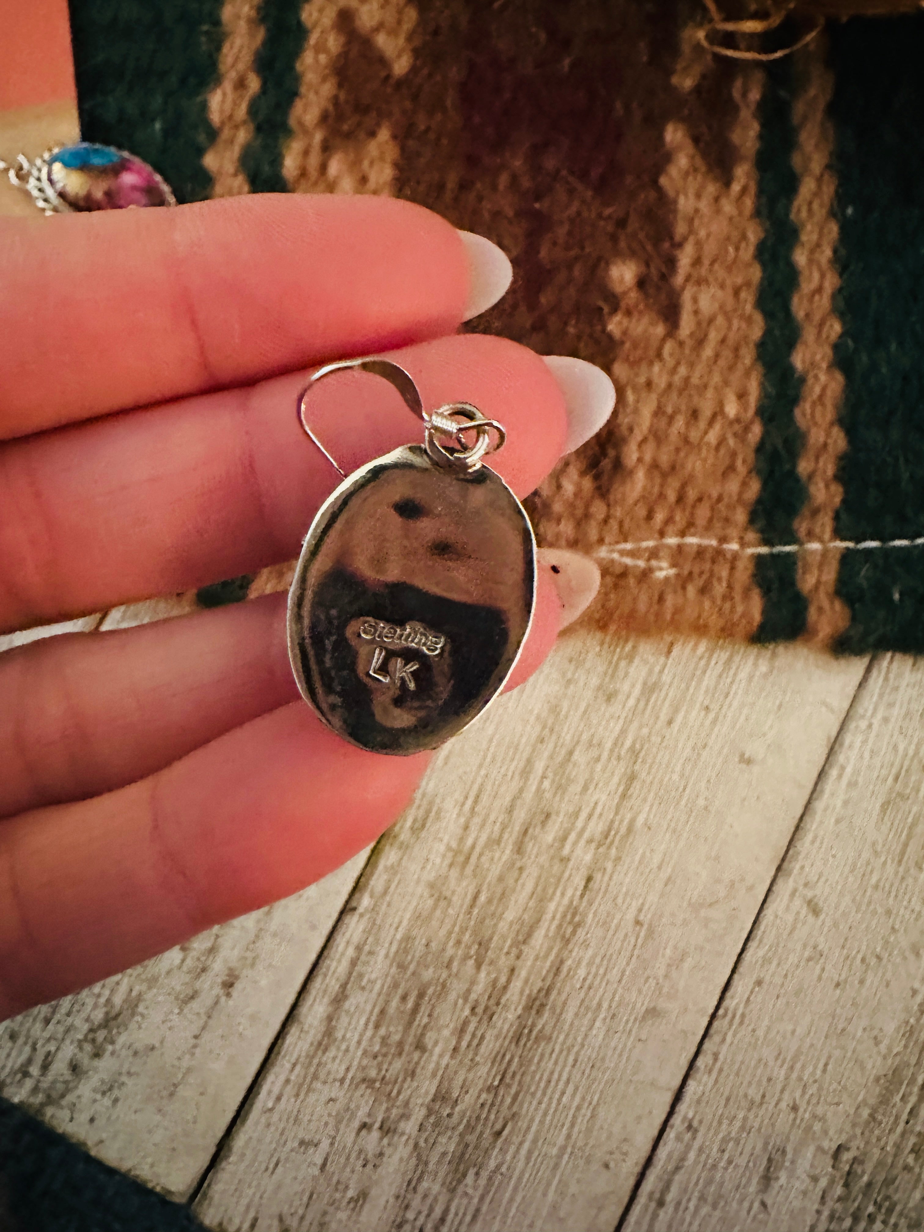 Handcrafted Sterling Silver & Pink Dream Mojave Dangle Earrings