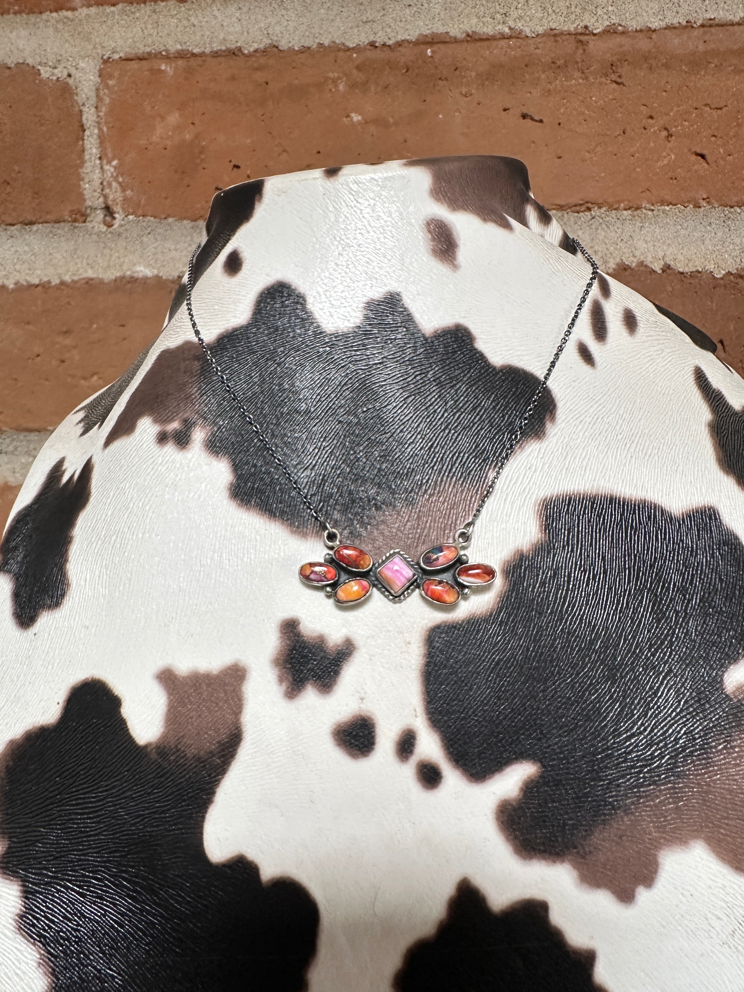 Handmade Sterling Silver Pink Dream Mojave Necklace