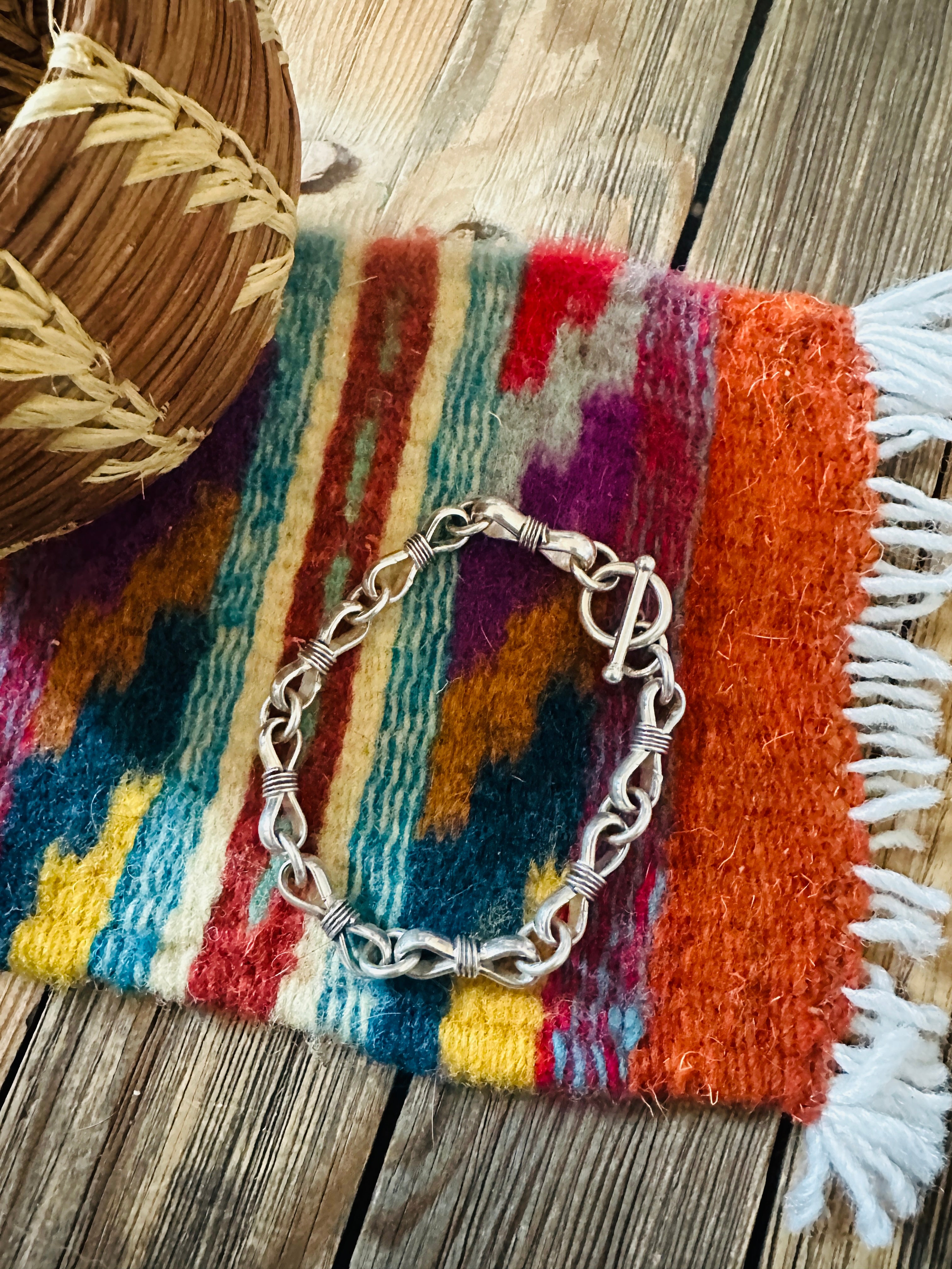 Handcrafted Sterling Silver Chain Bracelet