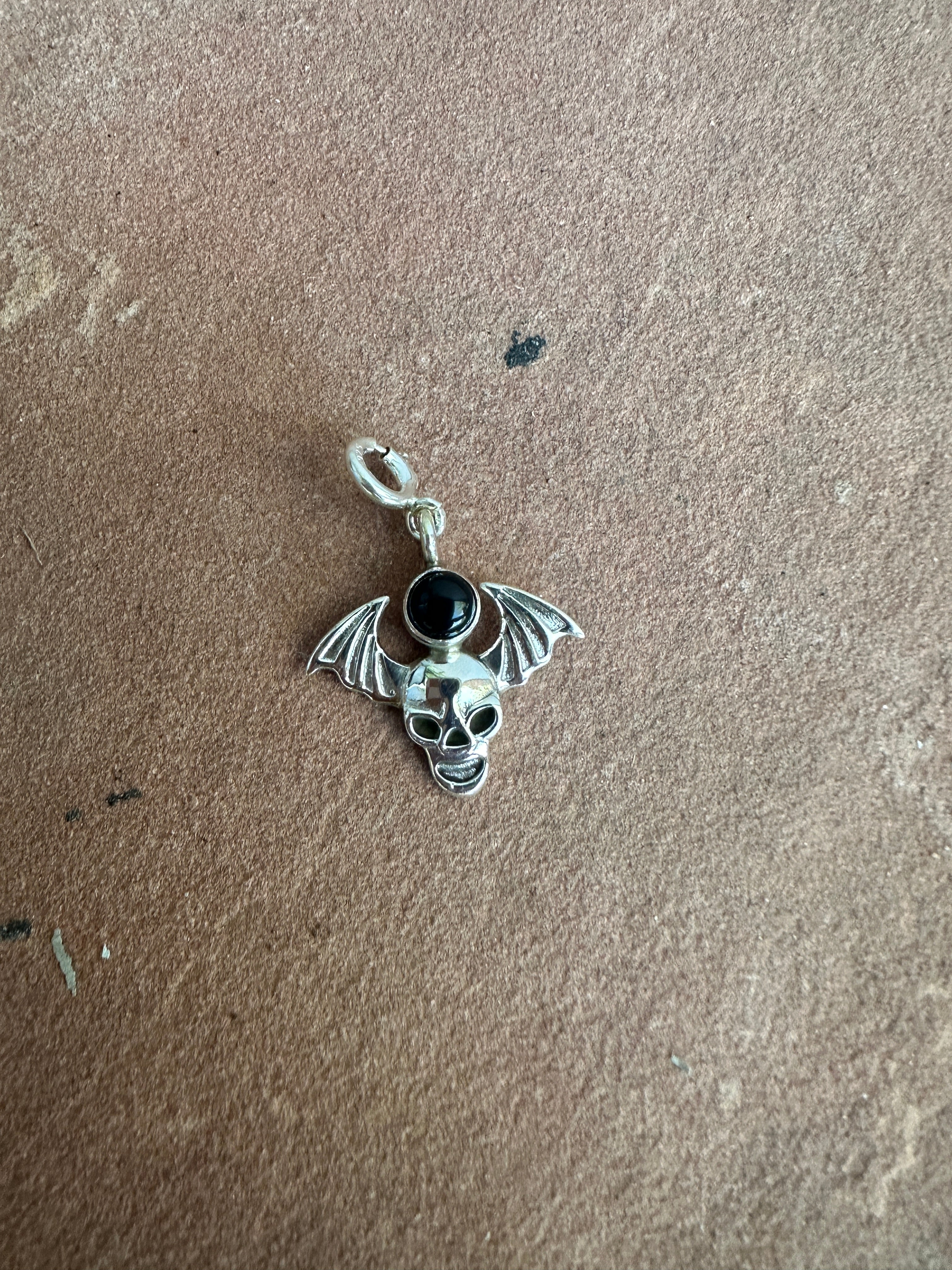 Halloween Collection Sterling Silver & Onyx Skull Charm