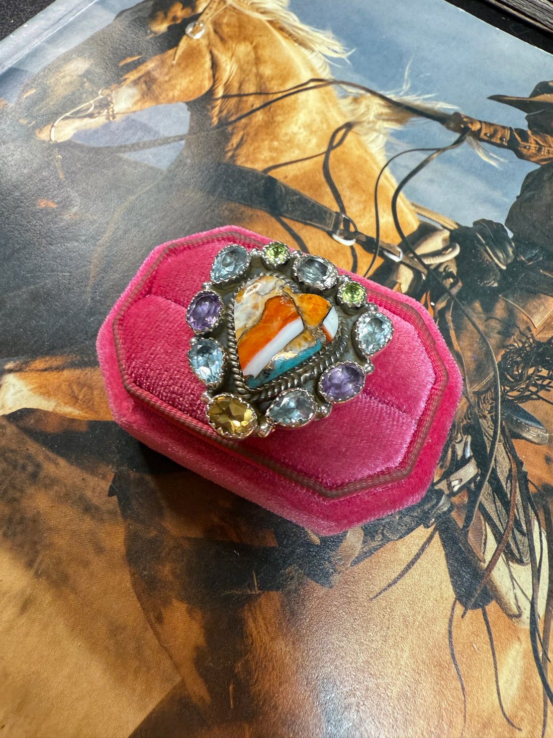 Handmade Sterling Silver Spice Adjustable Heart Ring