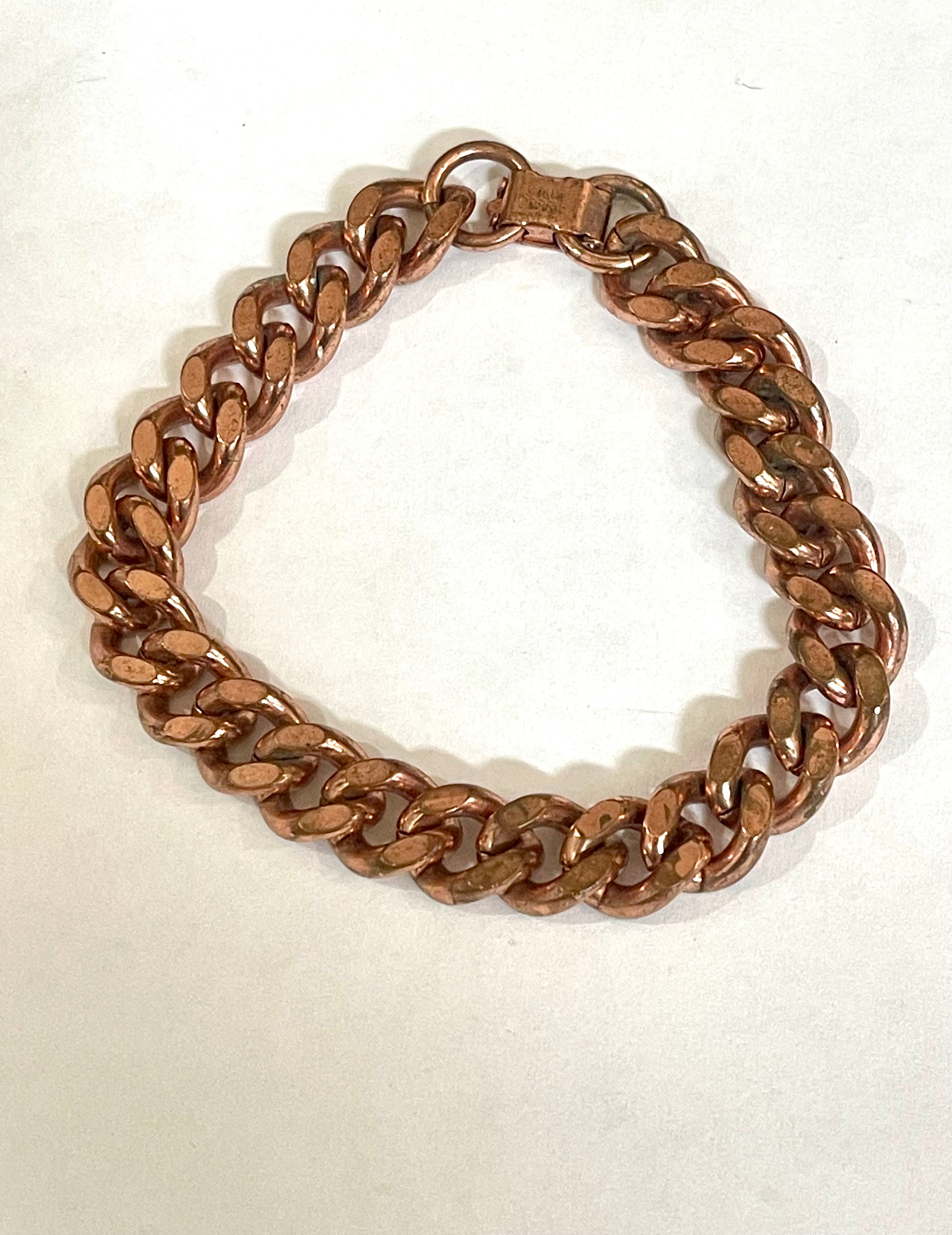 Vintage Handmade Copper Chain Bracelet